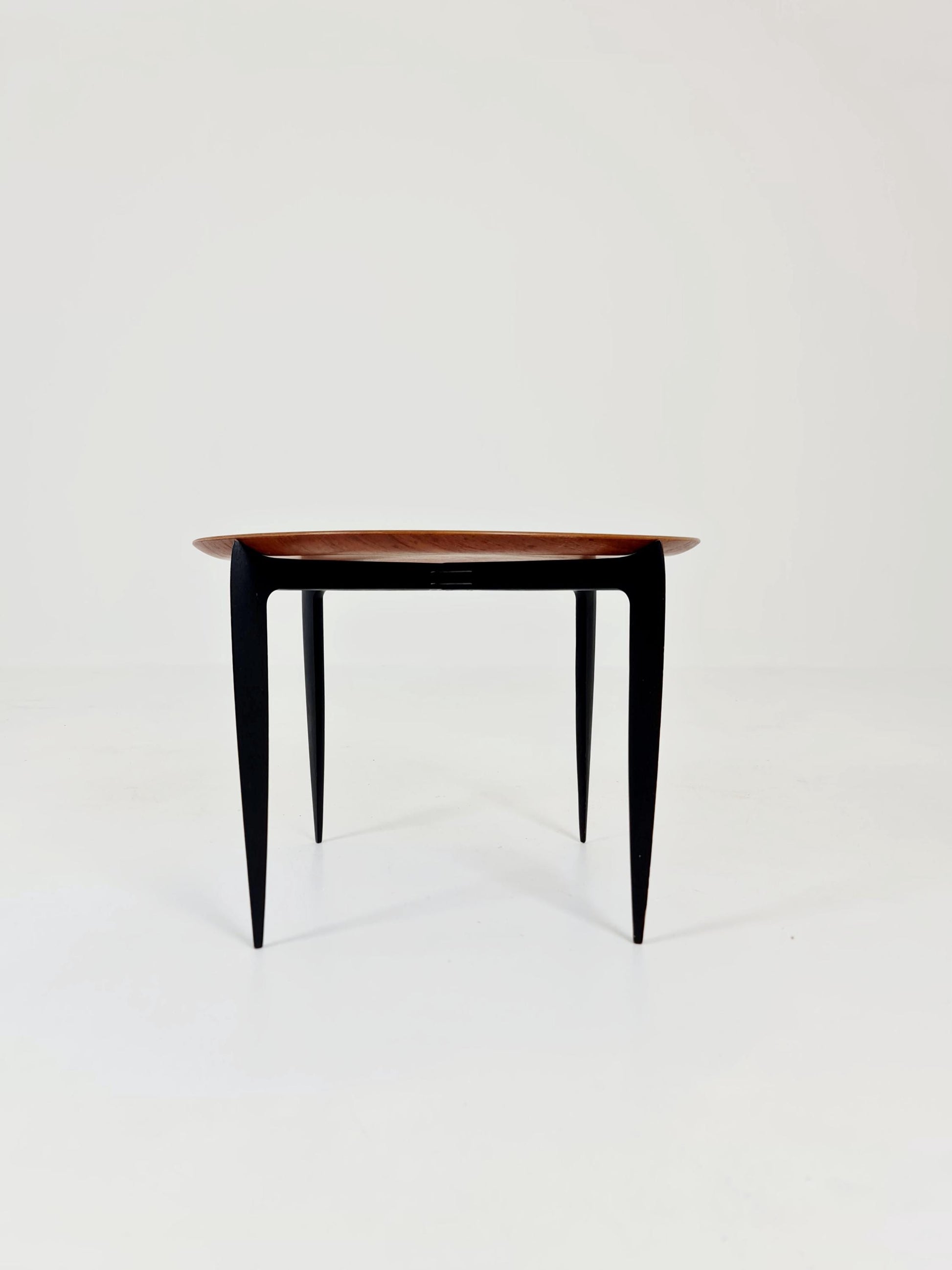 Teak Tray Table with Foldable Frame by Hans Engholm and Svend Åge Willumsen for Fritz Hansen, 1960s