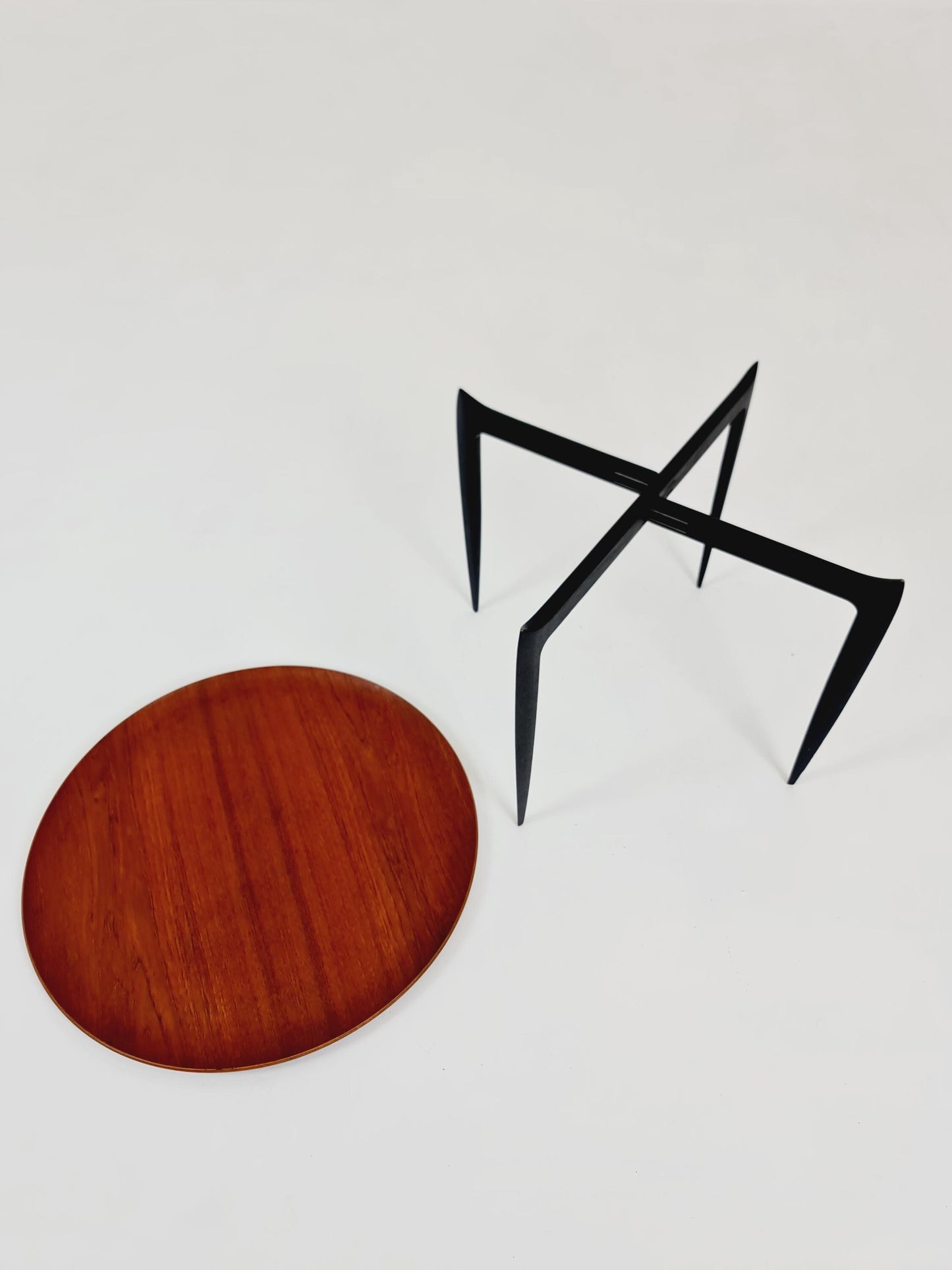 Teak Tray Table with Foldable Frame by Hans Engholm and Svend Åge Willumsen for Fritz Hansen, 1960s