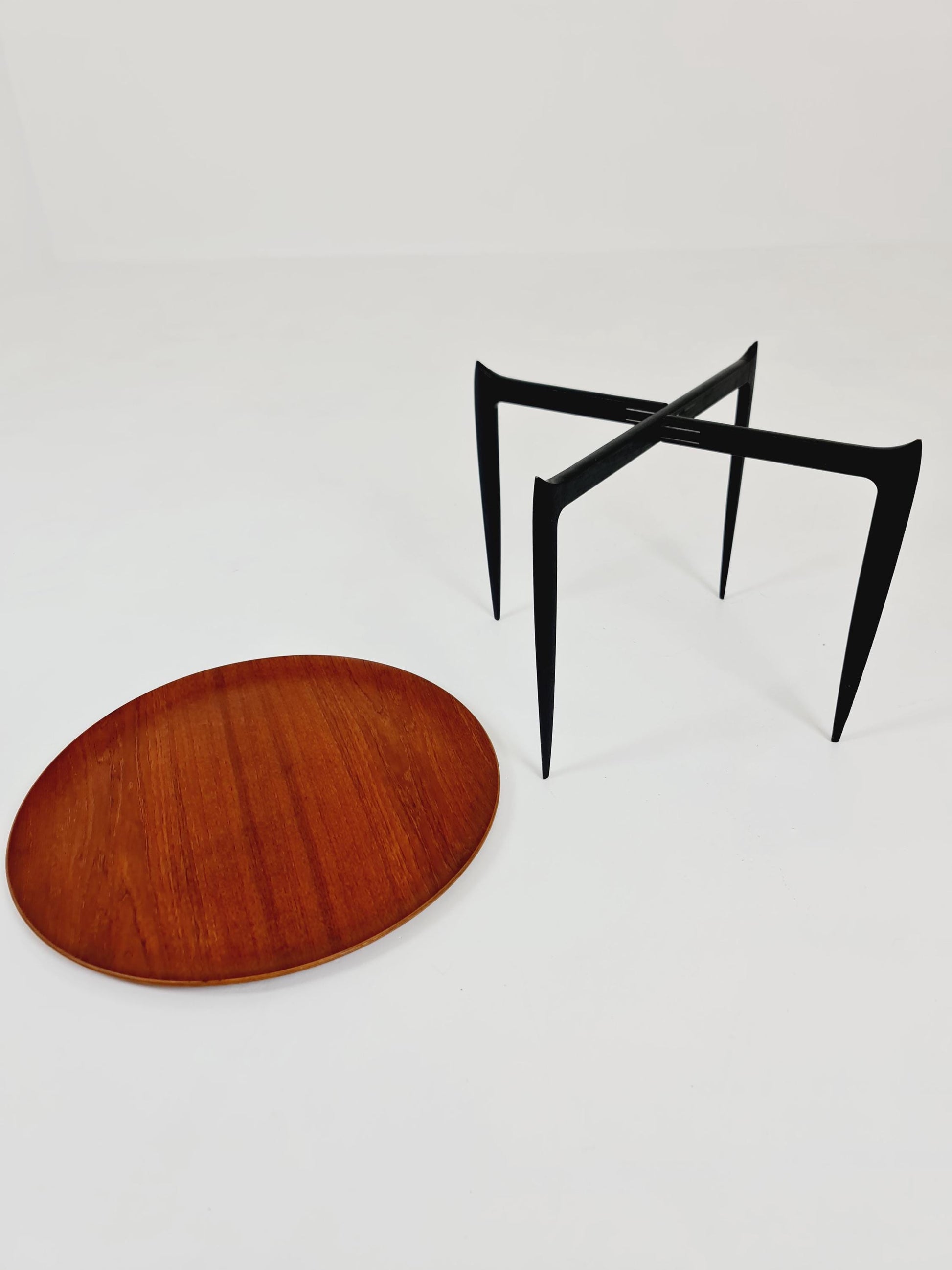 Teak Tray Table with Foldable Frame by Hans Engholm and Svend Åge Willumsen for Fritz Hansen, 1960s