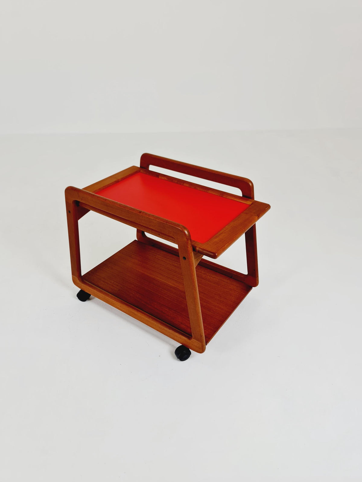 Big Vintage mid century danish trolley in solid teak/ bar cart By SIKA Mobler , 1960s