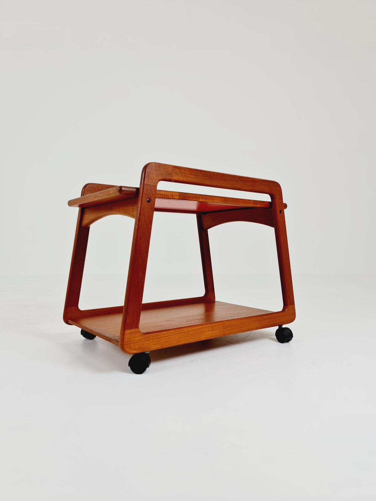Big Vintage mid century danish trolley in solid teak/ bar cart By SIKA Mobler , 1960s