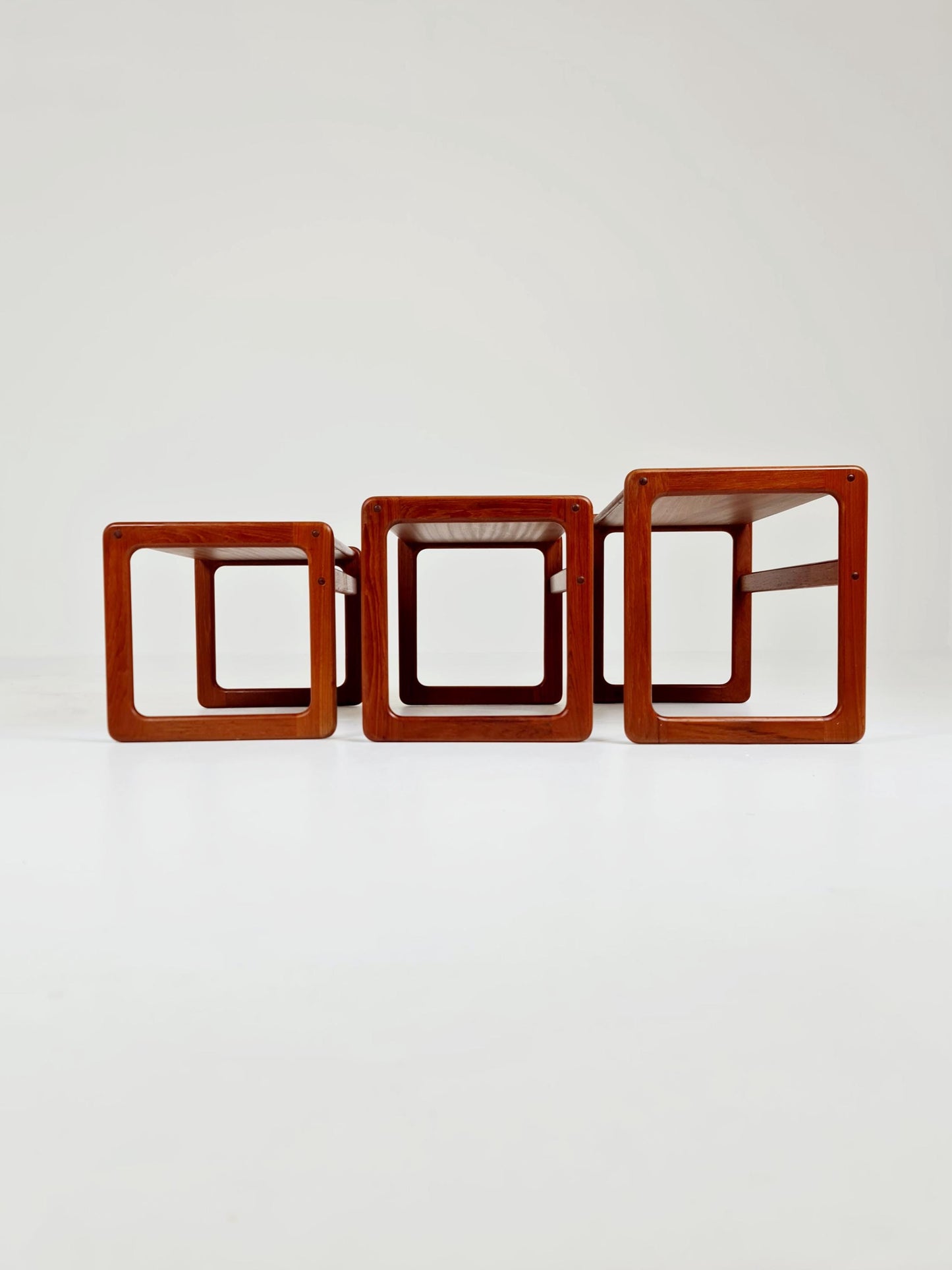Midcentury danish Solid teak nesting tables/ side tables by Salin Möbler, 1960s