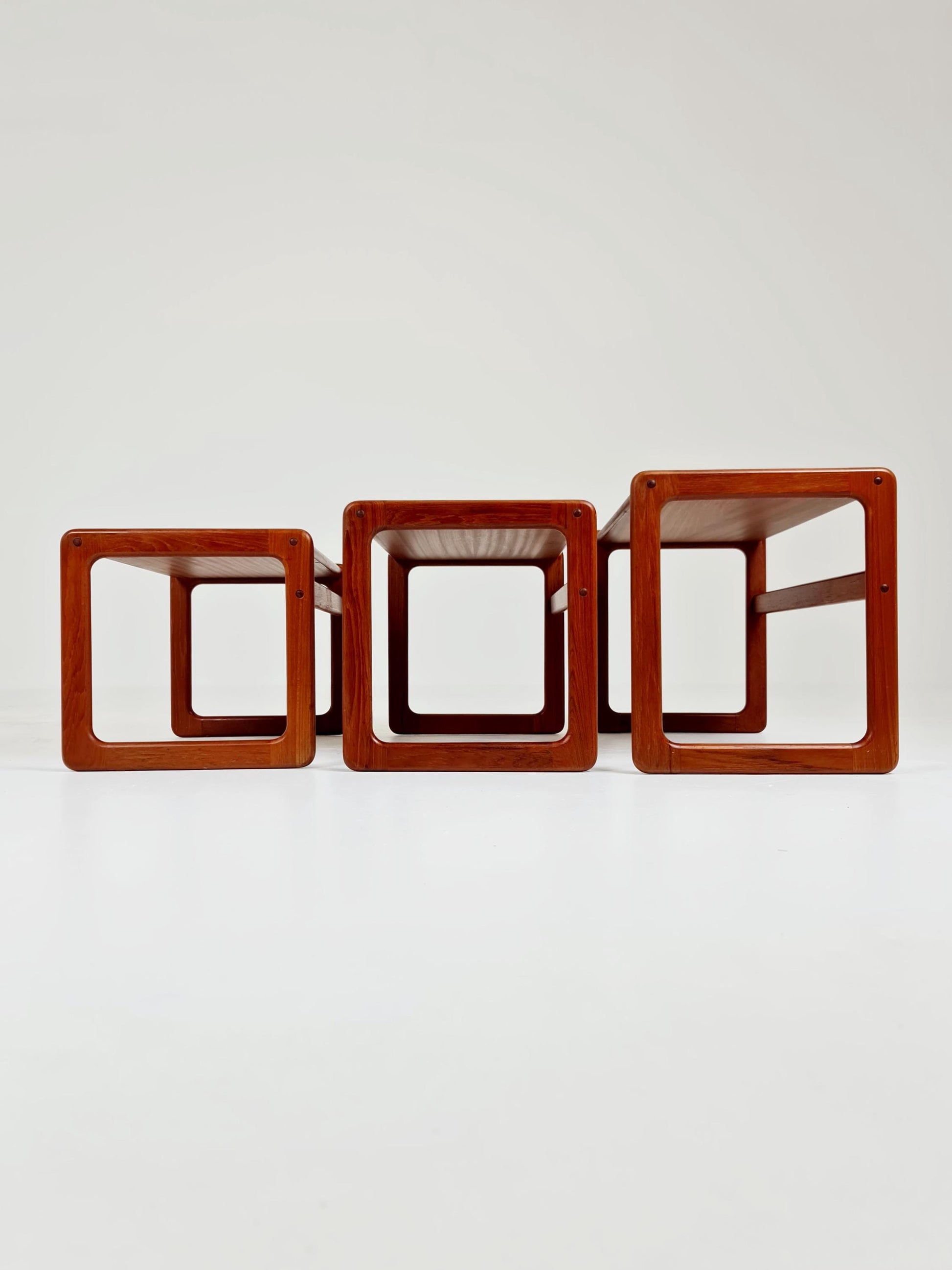 Midcentury danish Solid teak nesting tables/ side tables by Salin Möbler, 1960s