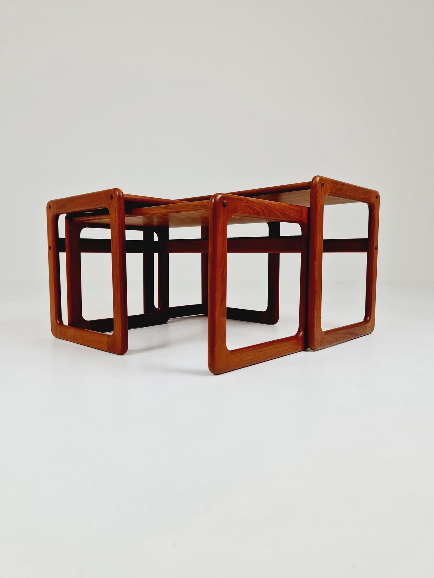 Midcentury danish Solid teak nesting tables/ side tables by Salin Möbler, 1960s
