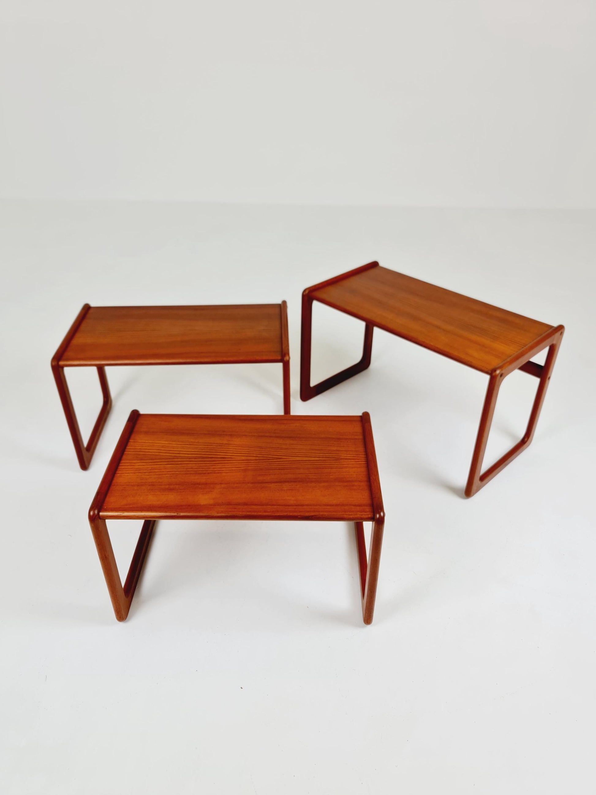 Midcentury danish Solid teak nesting tables/ side tables by Salin Möbler, 1960s