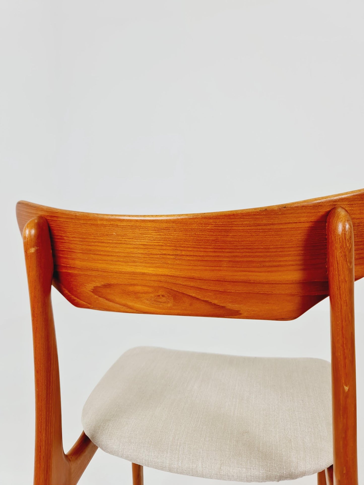 Mid Century Dansih Teak and Leather chair by schiønning & Elgaard ,1960s Set of 2