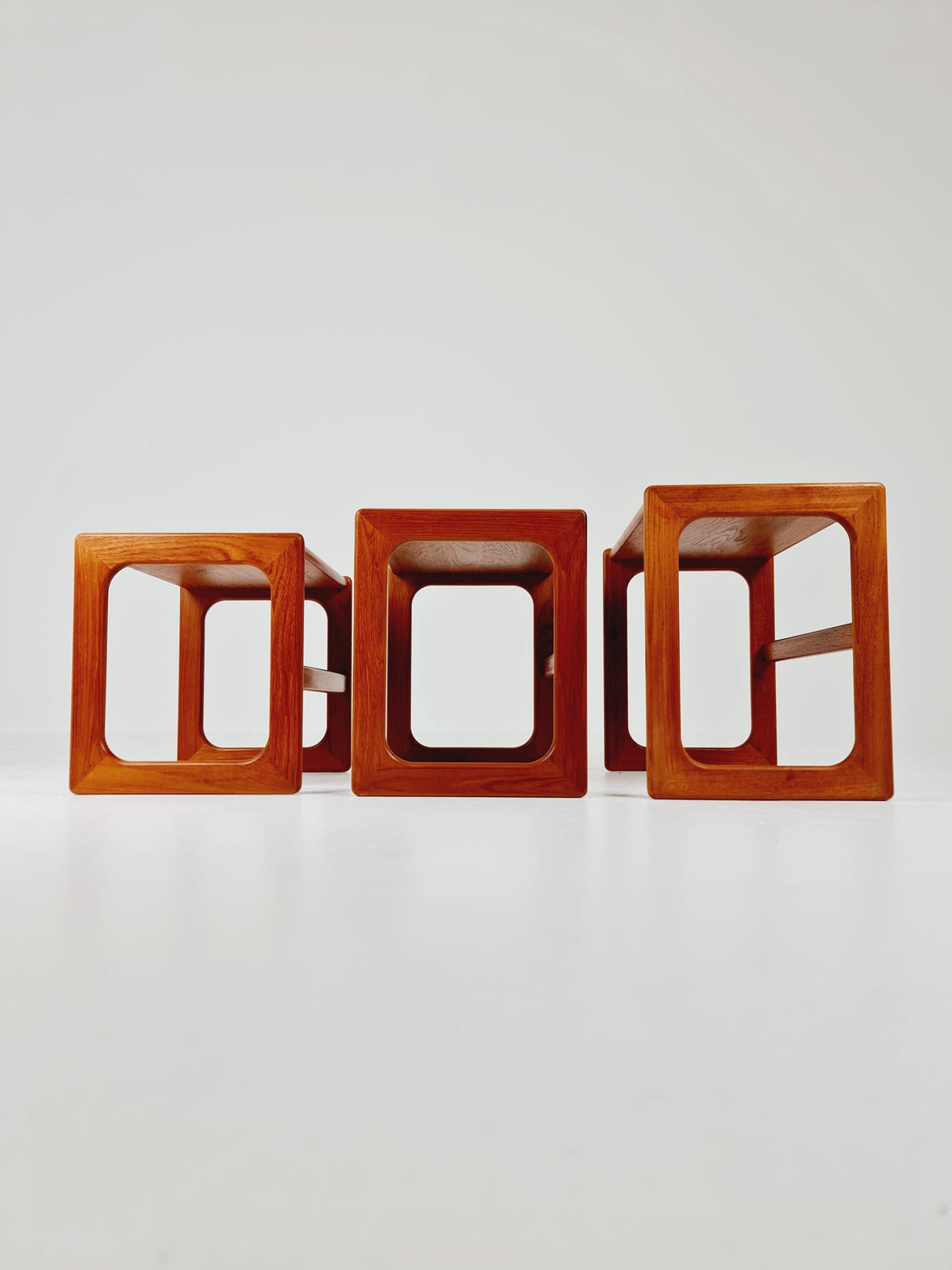 Midcentury Danish Solid teak Nesting Tables by Dyrlund , 1960s