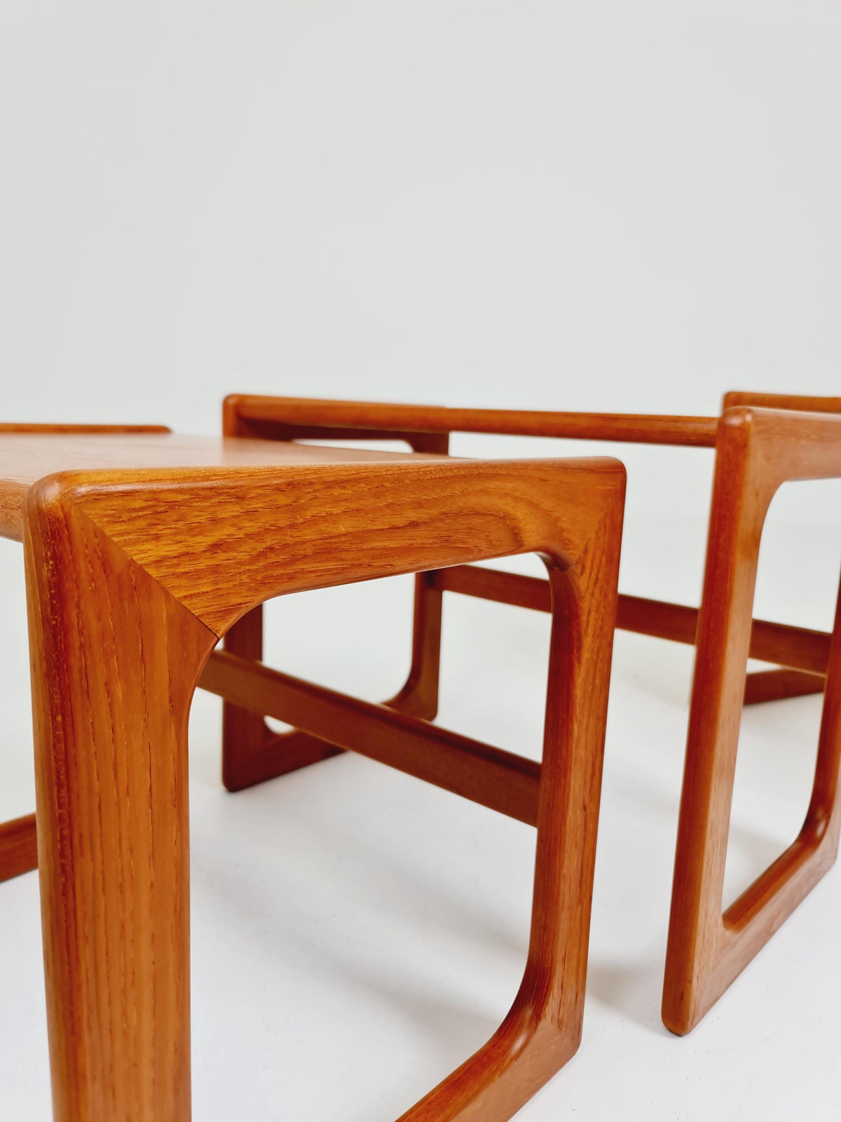 Midcentury Danish Solid teak Nesting Tables by Dyrlund , 1960s