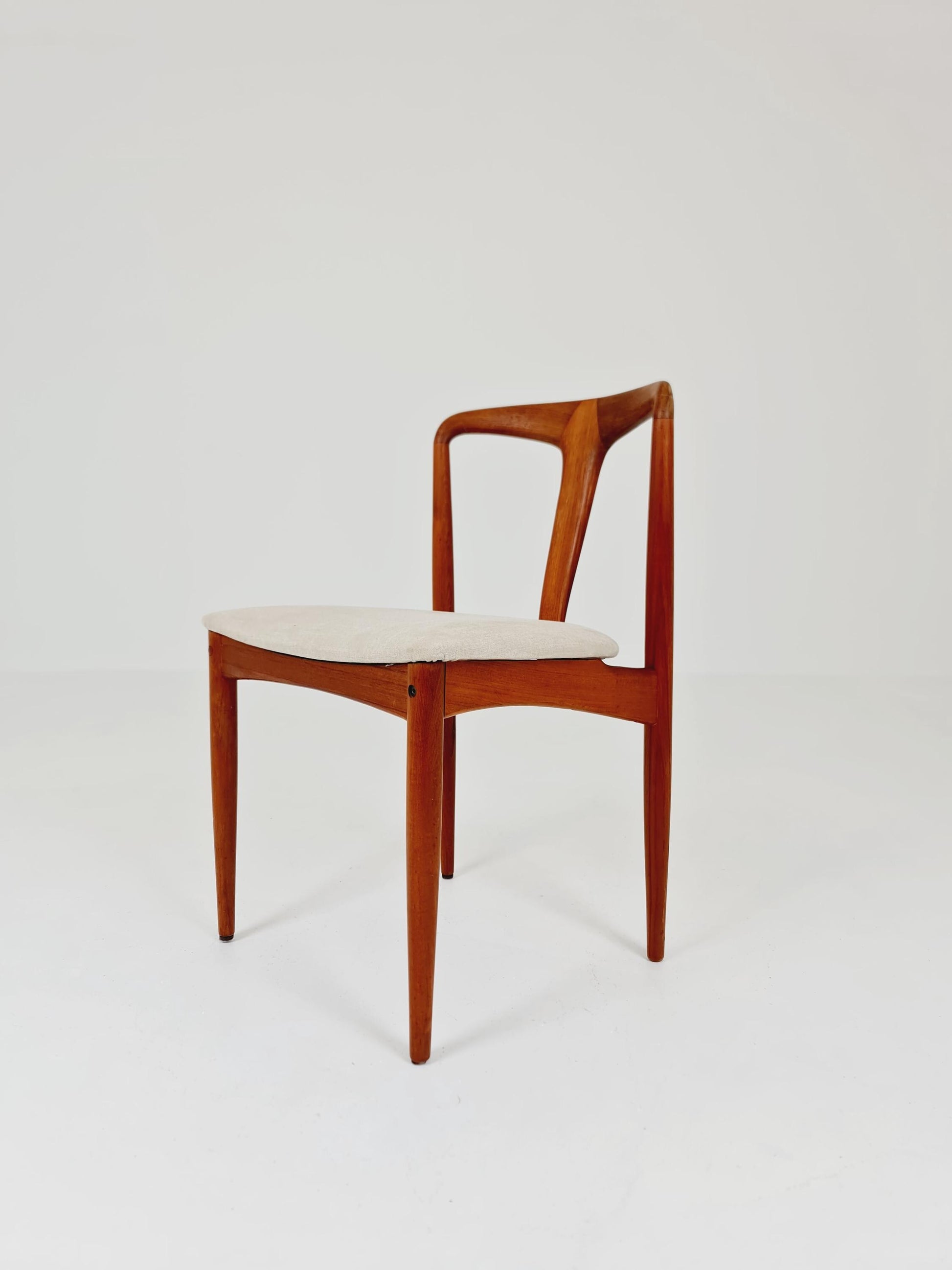 Vintage Danish teak dining chair by johannes Andersen for Uldum Mobelfabrik , 1960s,
