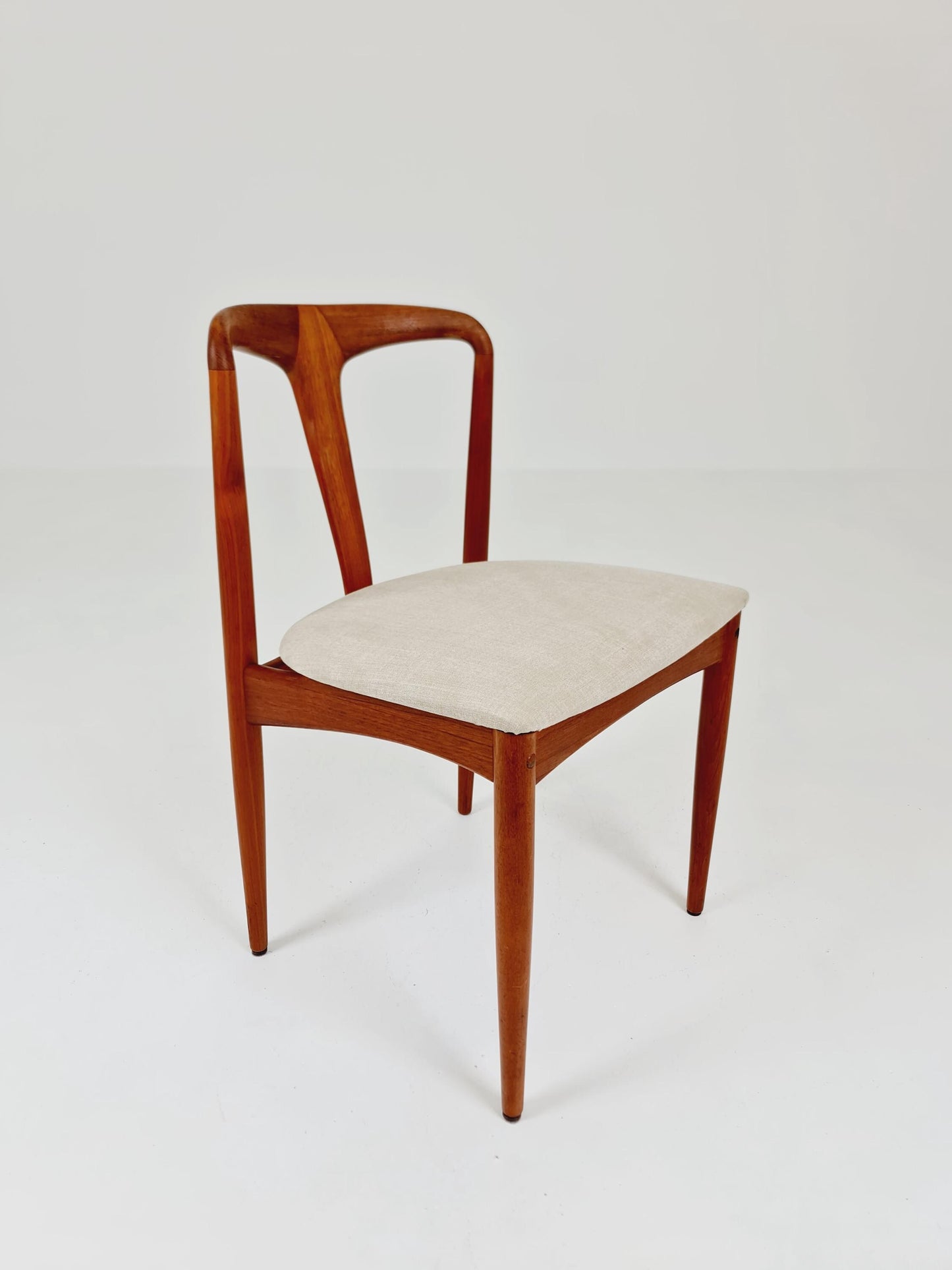 Vintage Danish teak dining chair by johannes Andersen for Uldum Mobelfabrik , 1960s,