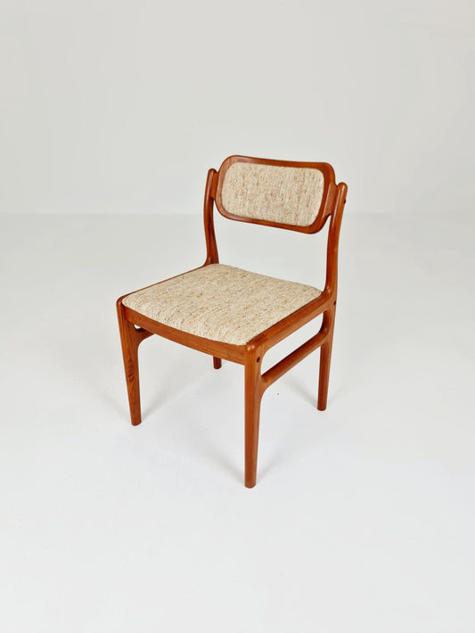 Vintage Danish teak dining chair by johannes Andersen for Uldum Mobelfabrik , 1960s,