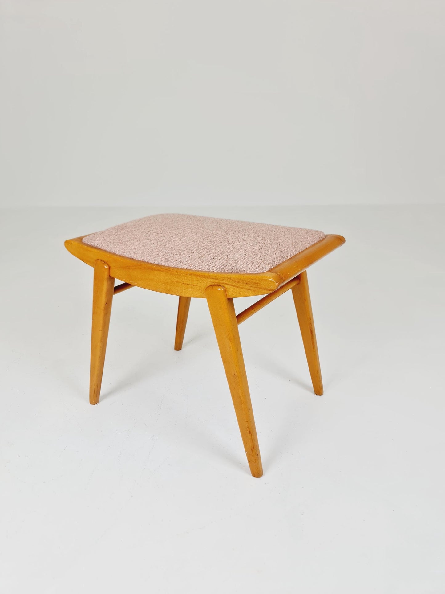 Mid century modern German ottoman/footstool make up stool from the 50s