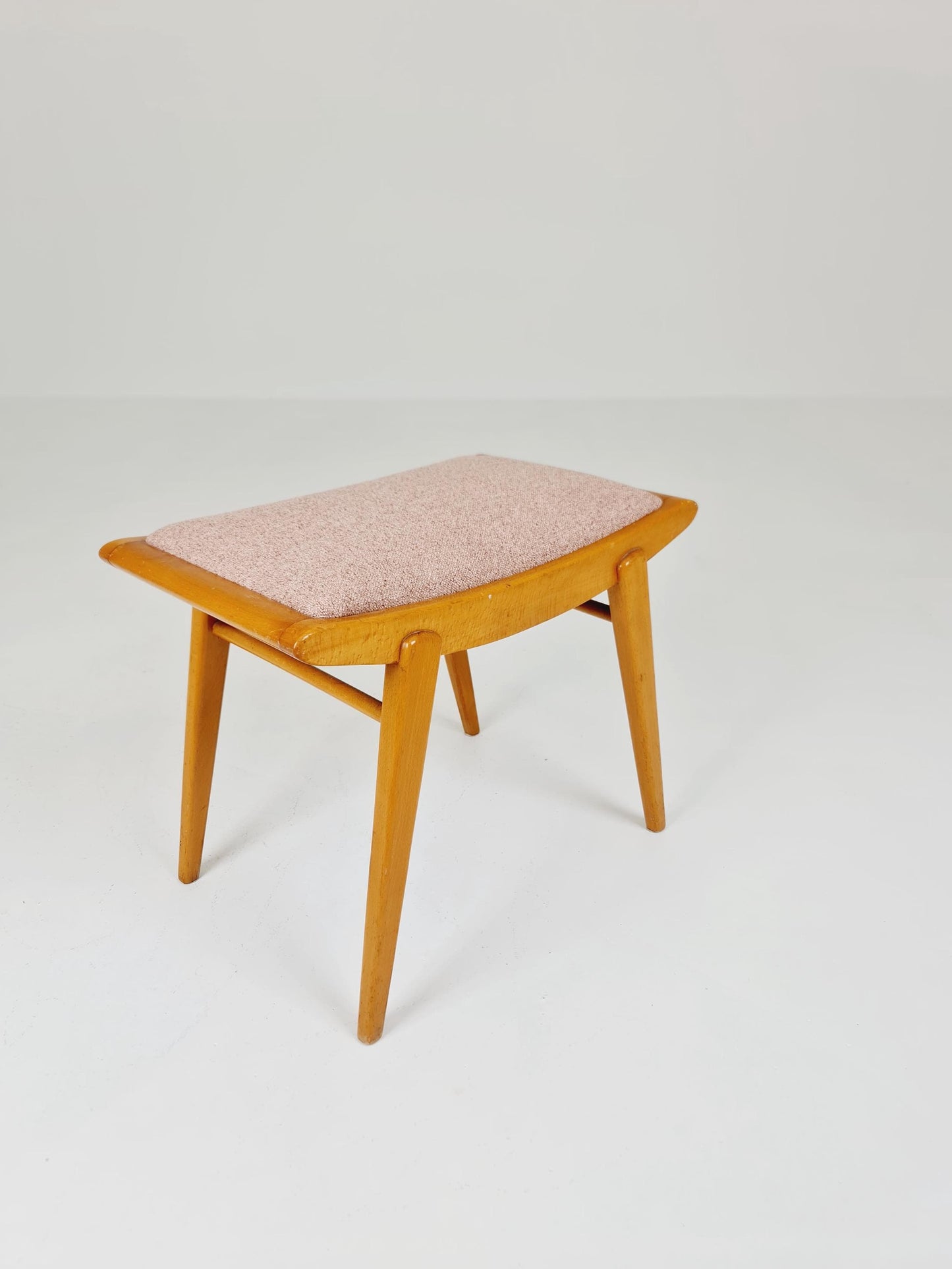 Mid century modern German ottoman/footstool make up stool from the 50s