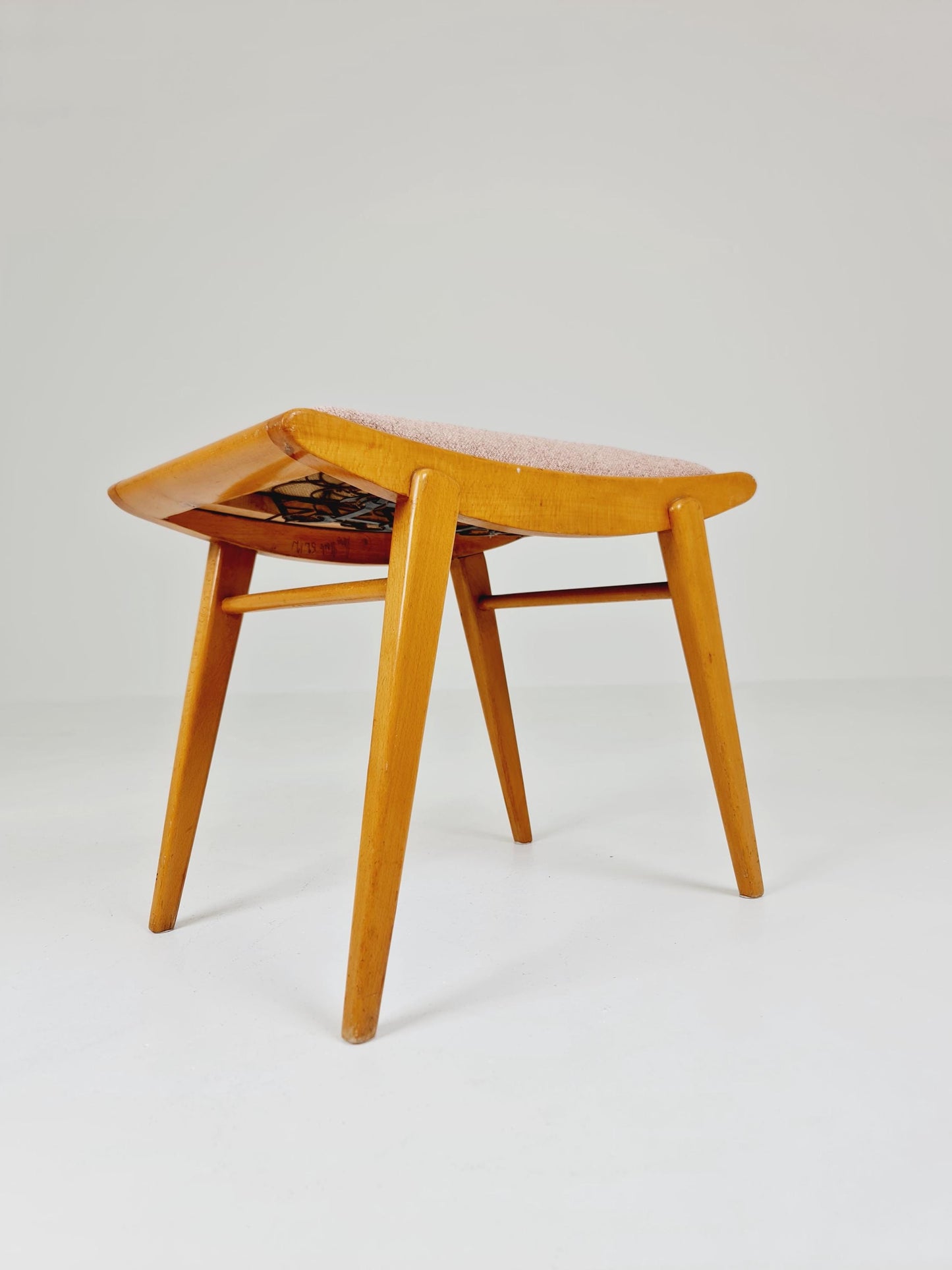 Mid century modern German ottoman/footstool make up stool from the 50s