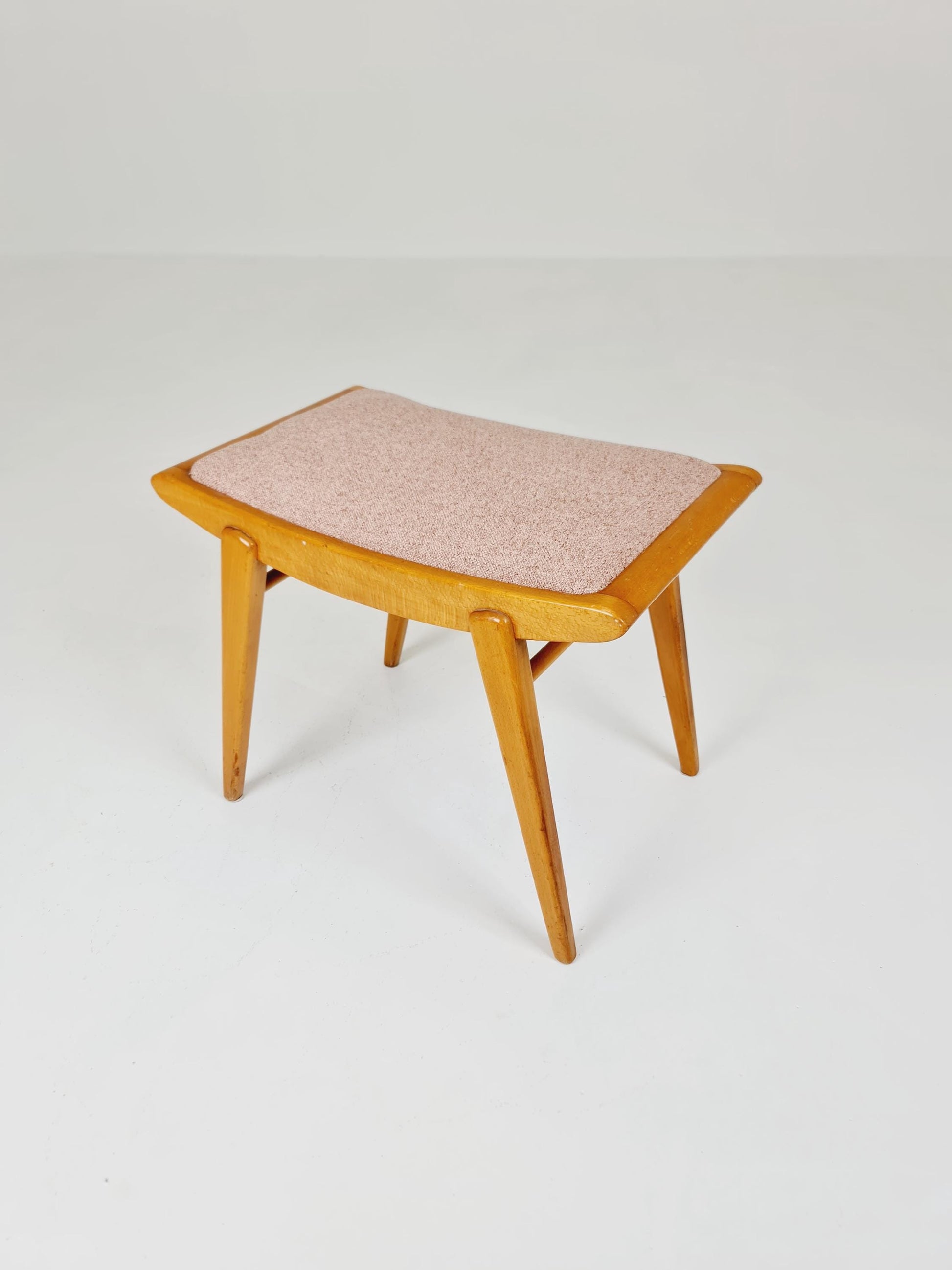 Mid century modern German ottoman/footstool make up stool from the 50s