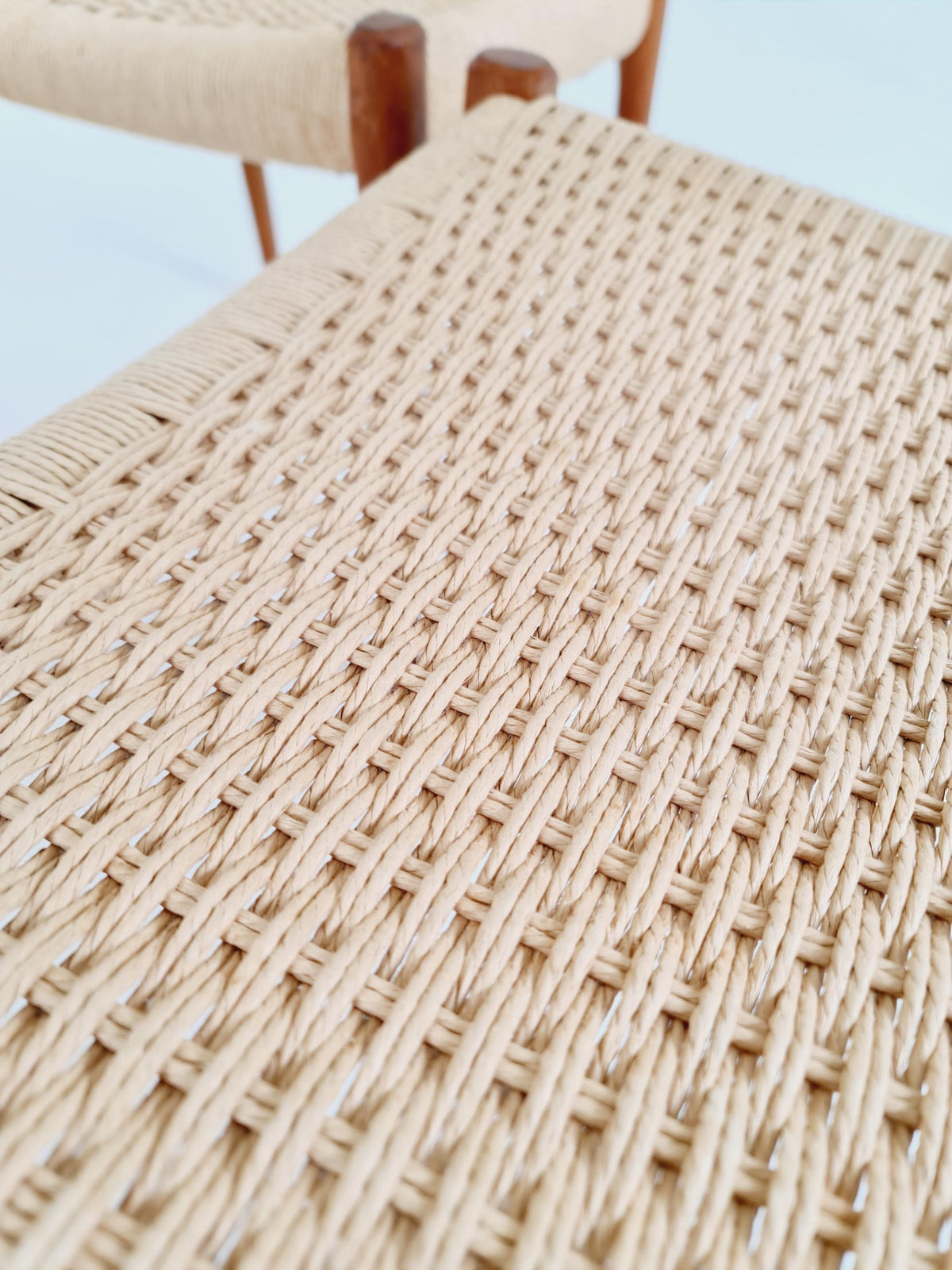 Mid Century Danish Teak and danish cord dining chairs by Niels O.Moller,model 77 , set of 4 ,1960s