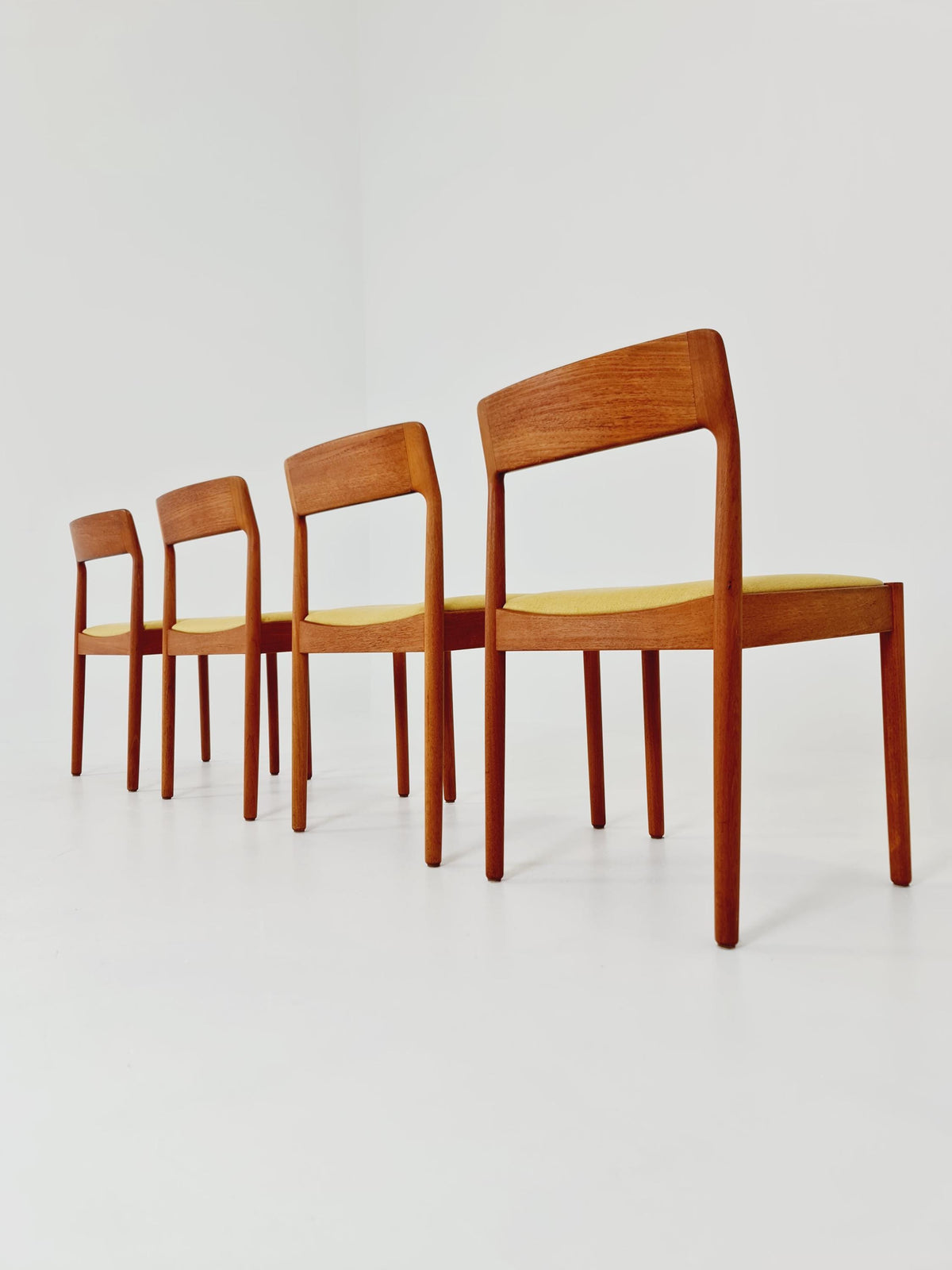 Danish teak dining chairs by Johannes Norgaard 1960s, set of 4