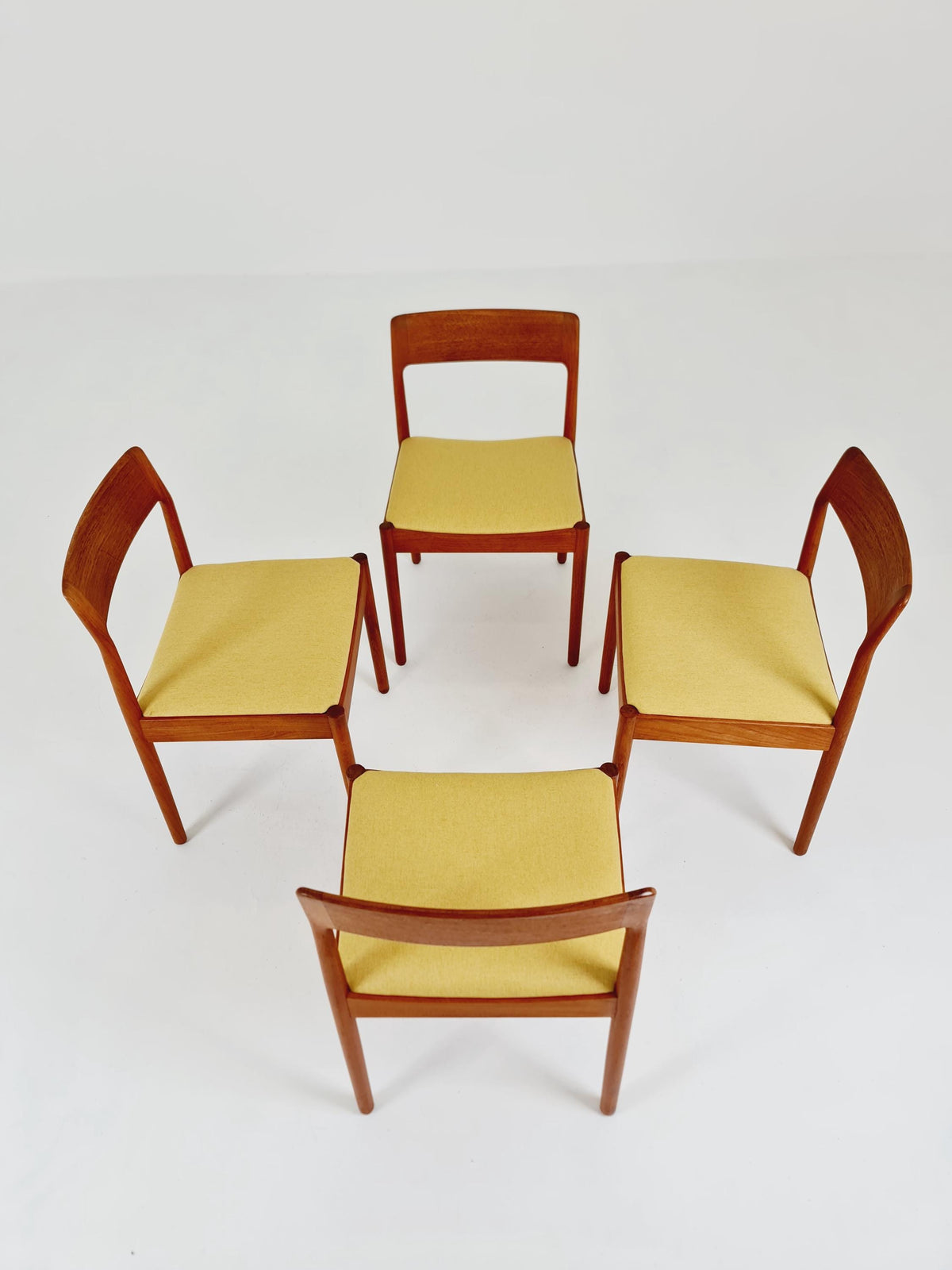Danish teak dining chairs by Johannes Norgaard 1960s, set of 4