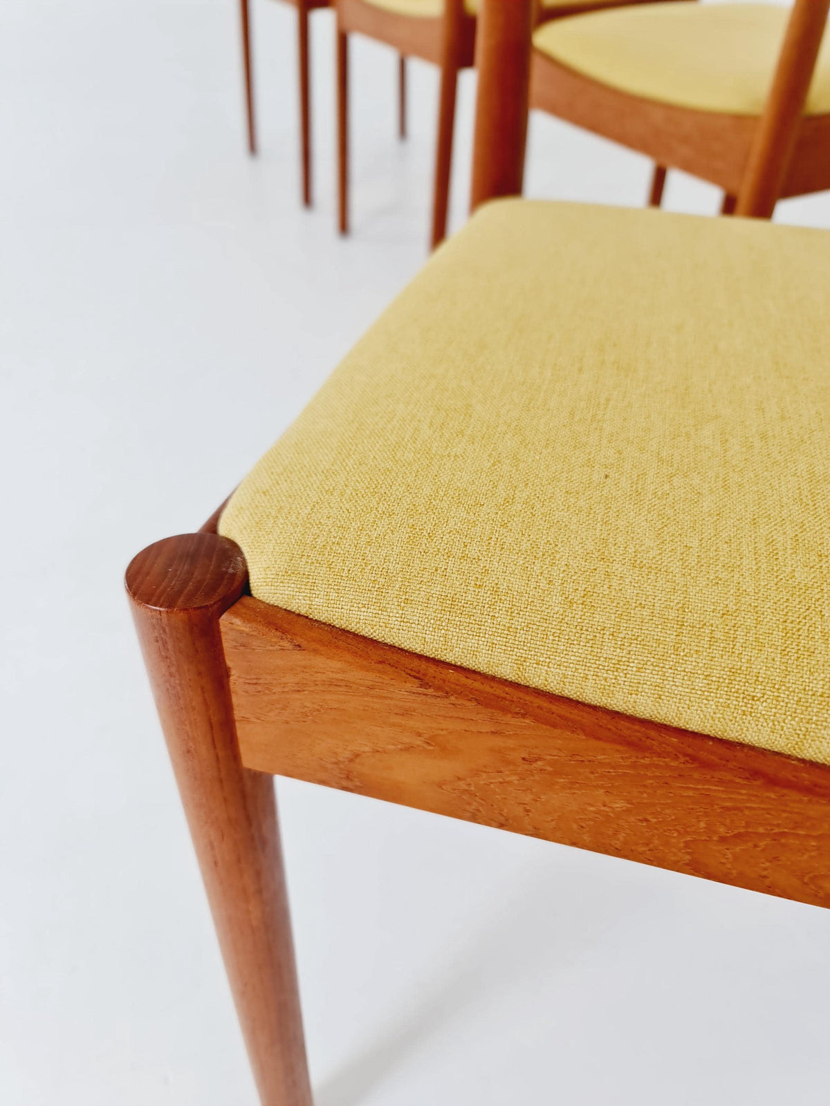 Danish teak dining chairs by Johannes Norgaard 1960s, set of 4