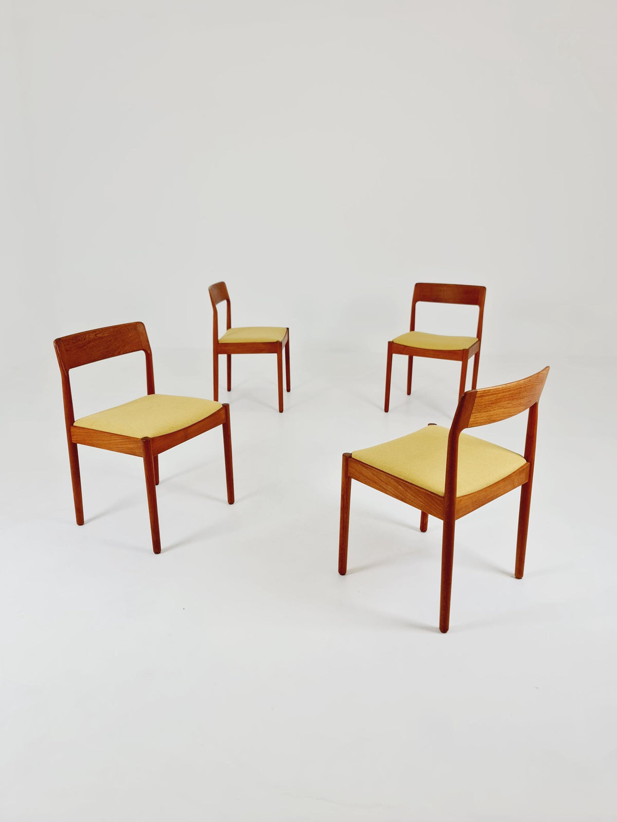 Danish teak dining chairs by Johannes Norgaard 1960s, set of 4