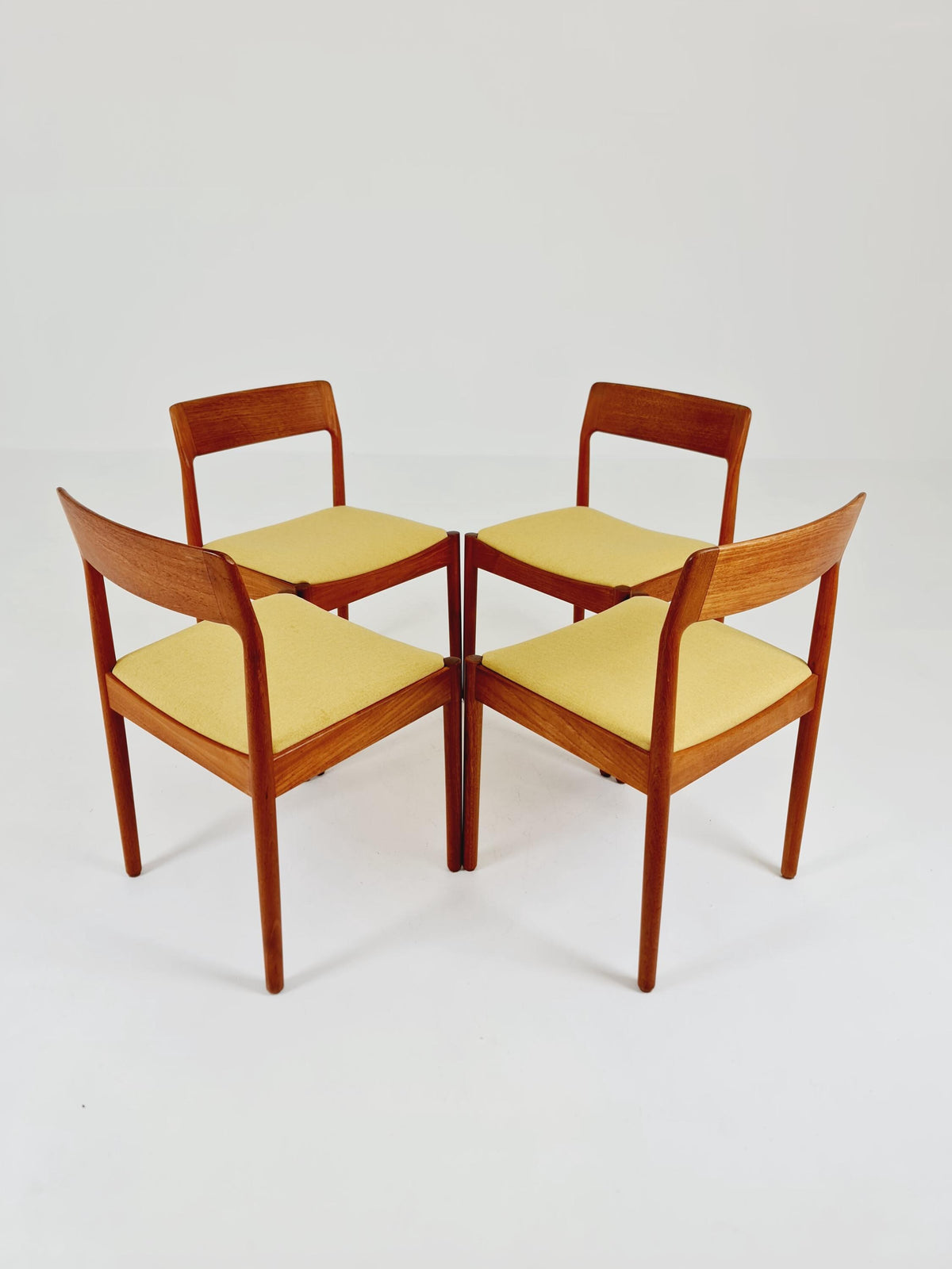 Danish teak dining chairs by Johannes Norgaard 1960s, set of 4