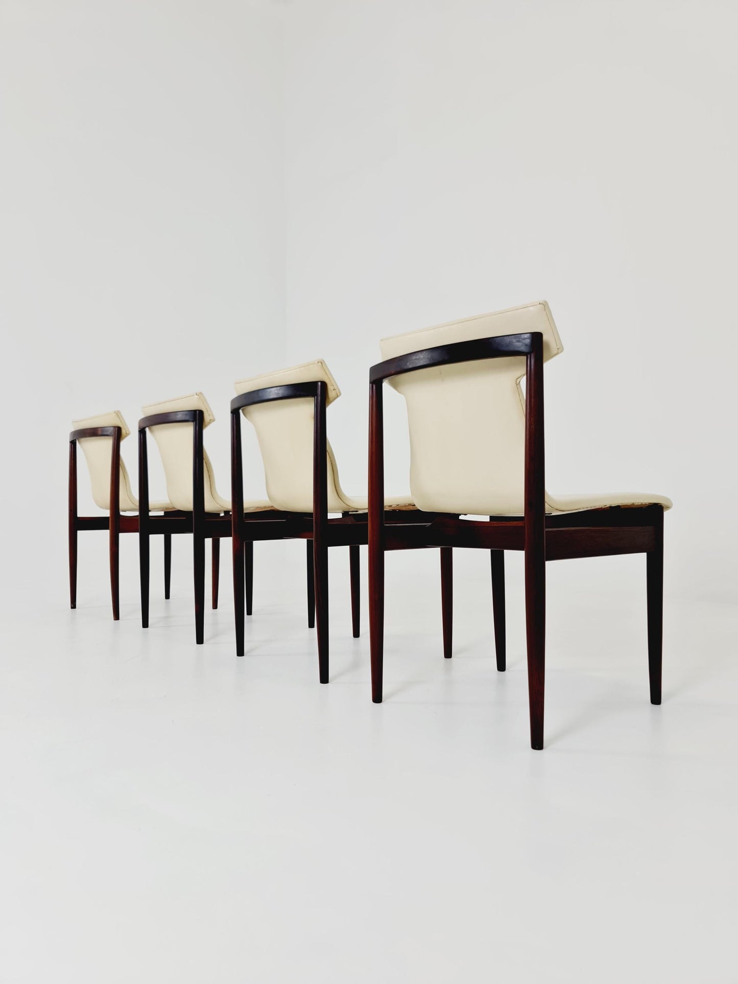 Vintage solid Rosewood dining chairs By Inger Klingenberg for Fristho Holland , 1960s, Set of 4