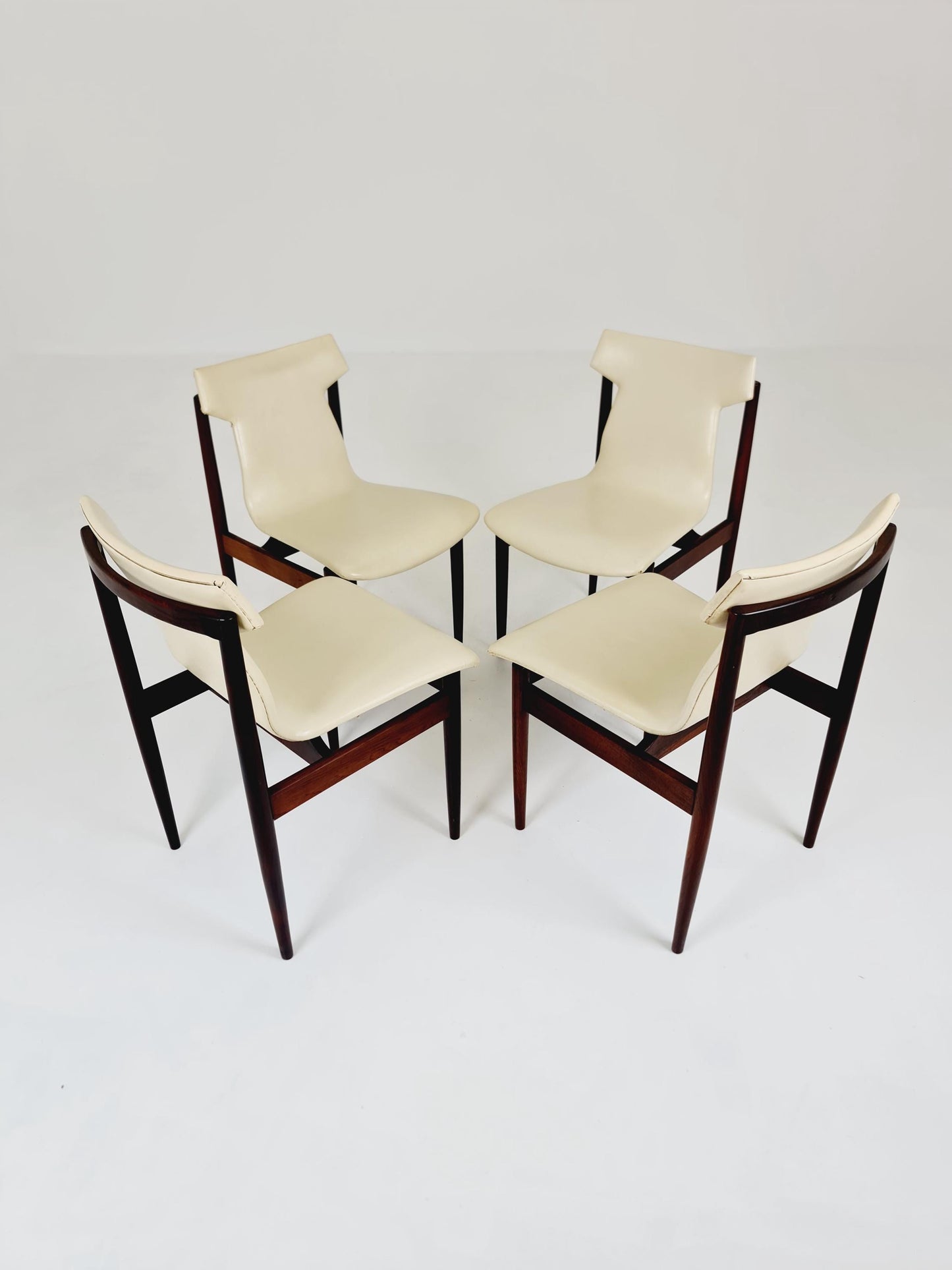 Vintage solid Rosewood dining chairs By Inger Klingenberg for Fristho Holland , 1960s, Set of 4