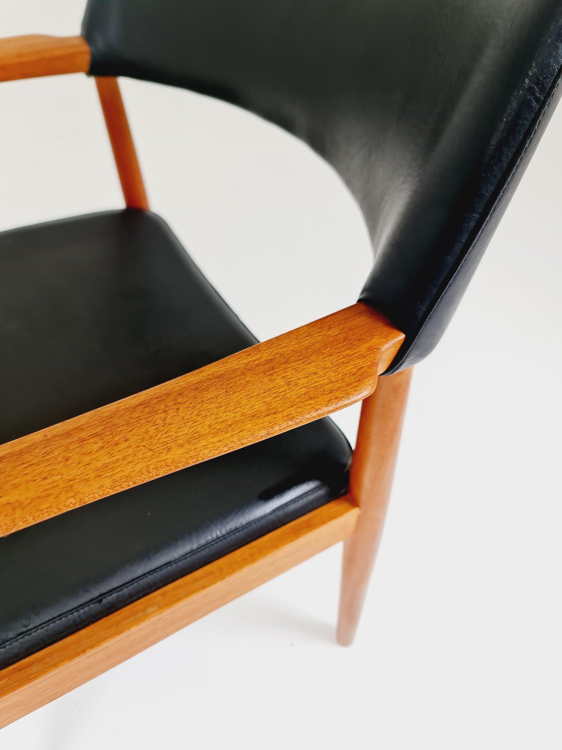 Danish Rare Teak Armchair By Erik Kirkegaard model 43 Desk Chair 1960s