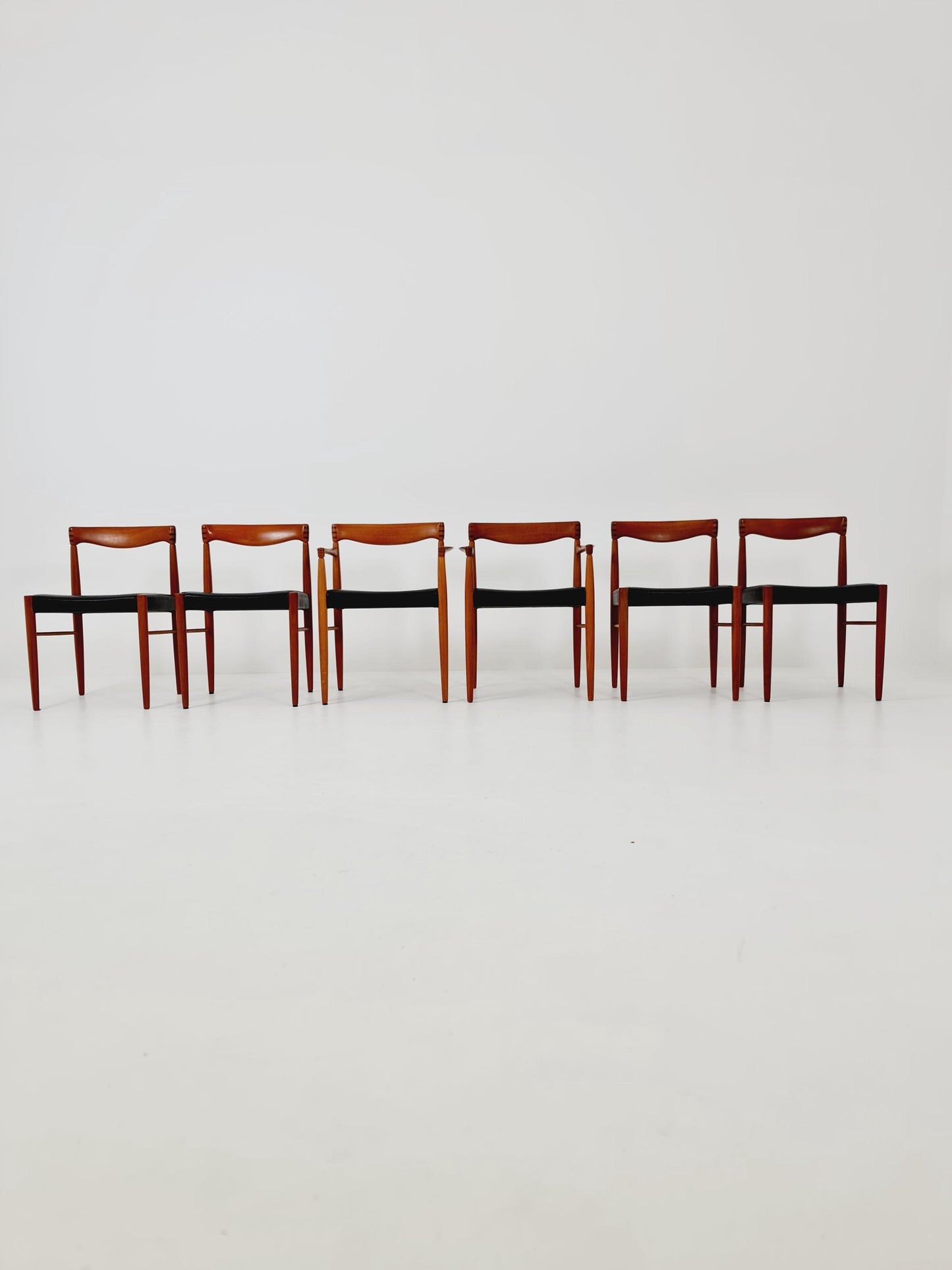 Danish teak dining chairs by H. W. Klein for Bramin, 1960s, set of 6