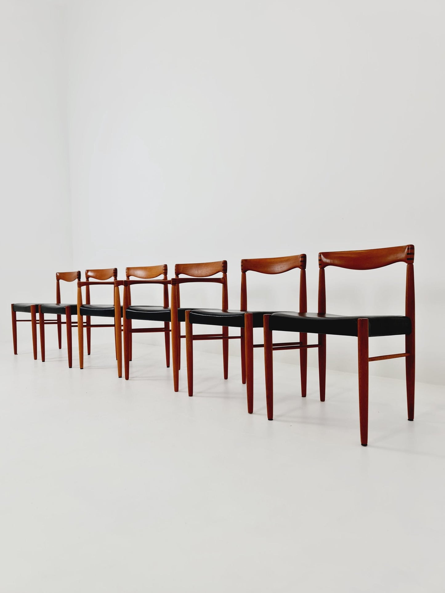 Danish teak dining chairs by H. W. Klein for Bramin, 1960s, set of 6