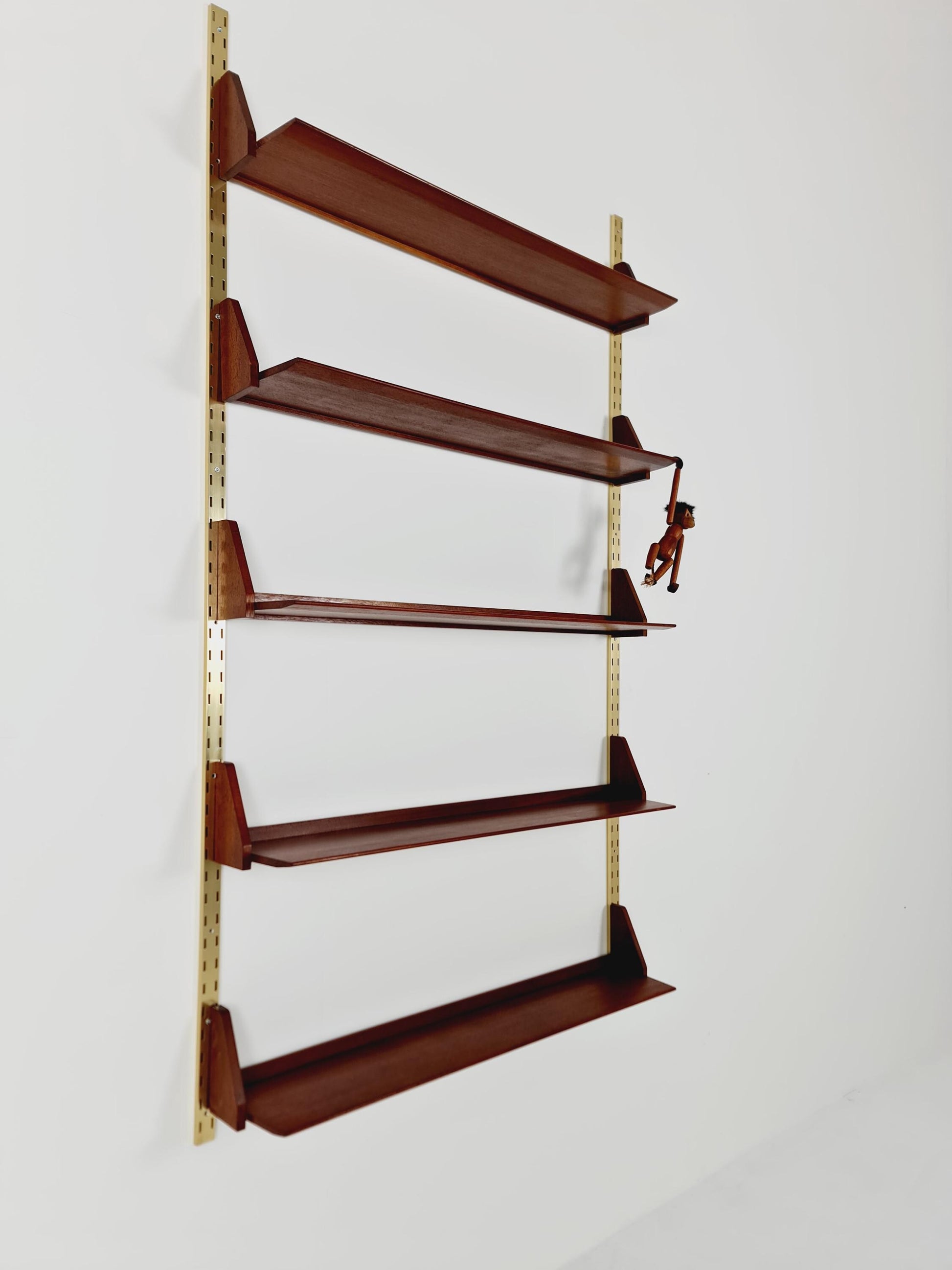 Mid century German Solid teak shelf-system by WK Möbel, 1950s