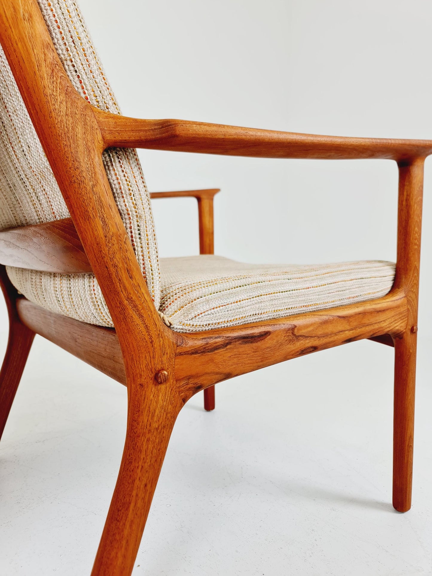Mid-century Rare Danish teak lounge chair/ Easy chair by Ole Wanscher for Poul Jeppesens , 1960s Set of 2