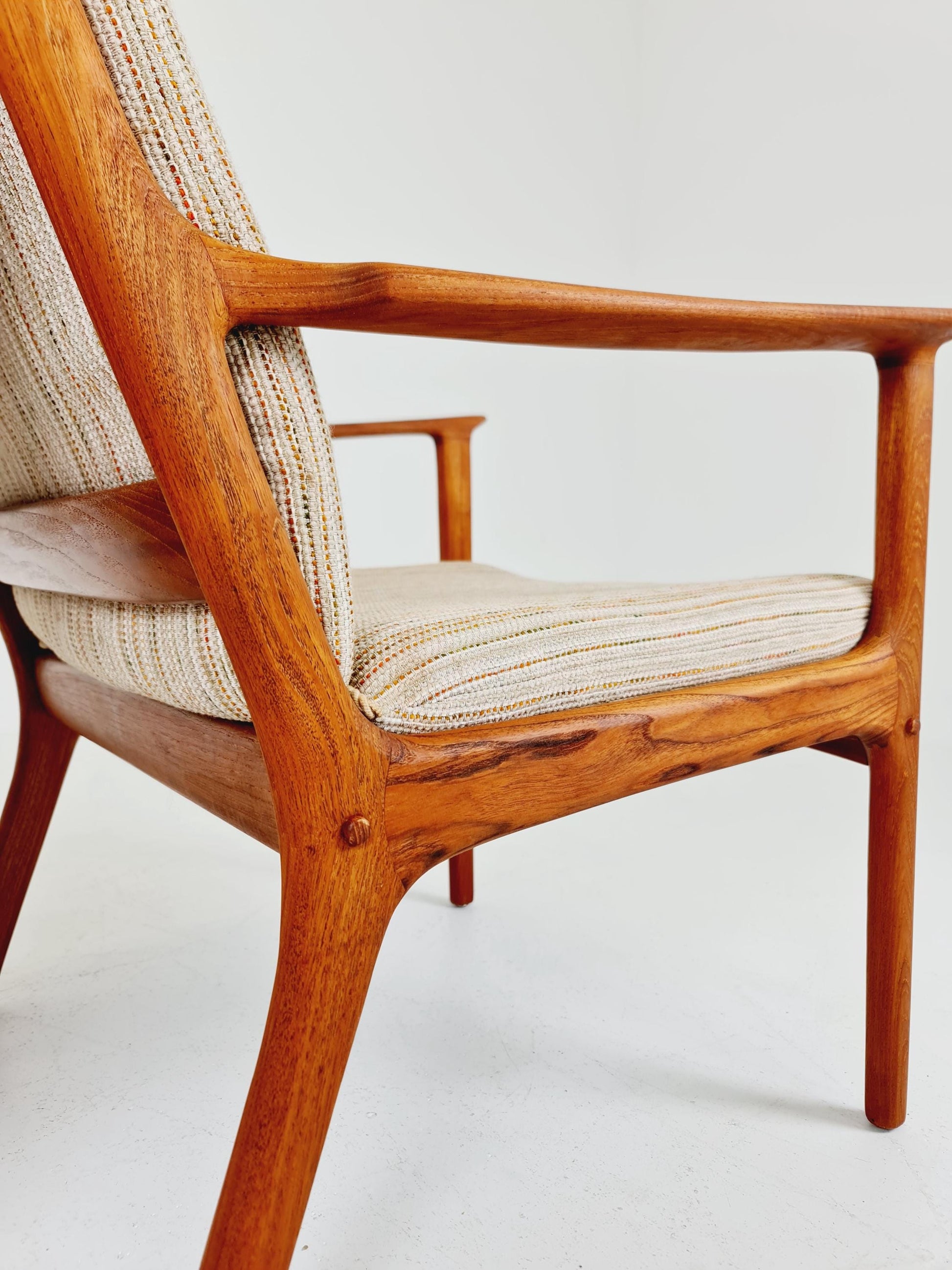 Mid-century Rare Danish teak lounge chair/ Easy chair by Ole Wanscher for Poul Jeppesens , 1960s Set of 2