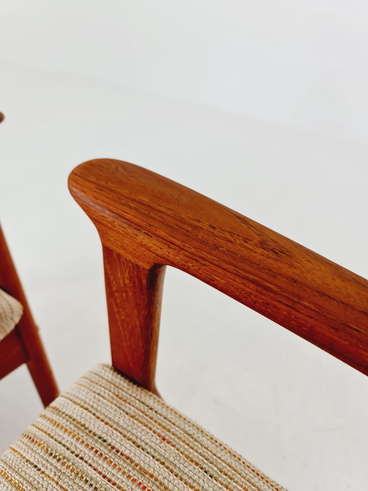 Mid-century Rare Danish teak lounge chair/ Easy chair by Ole Wanscher for Poul Jeppesens , 1960s Set of 2