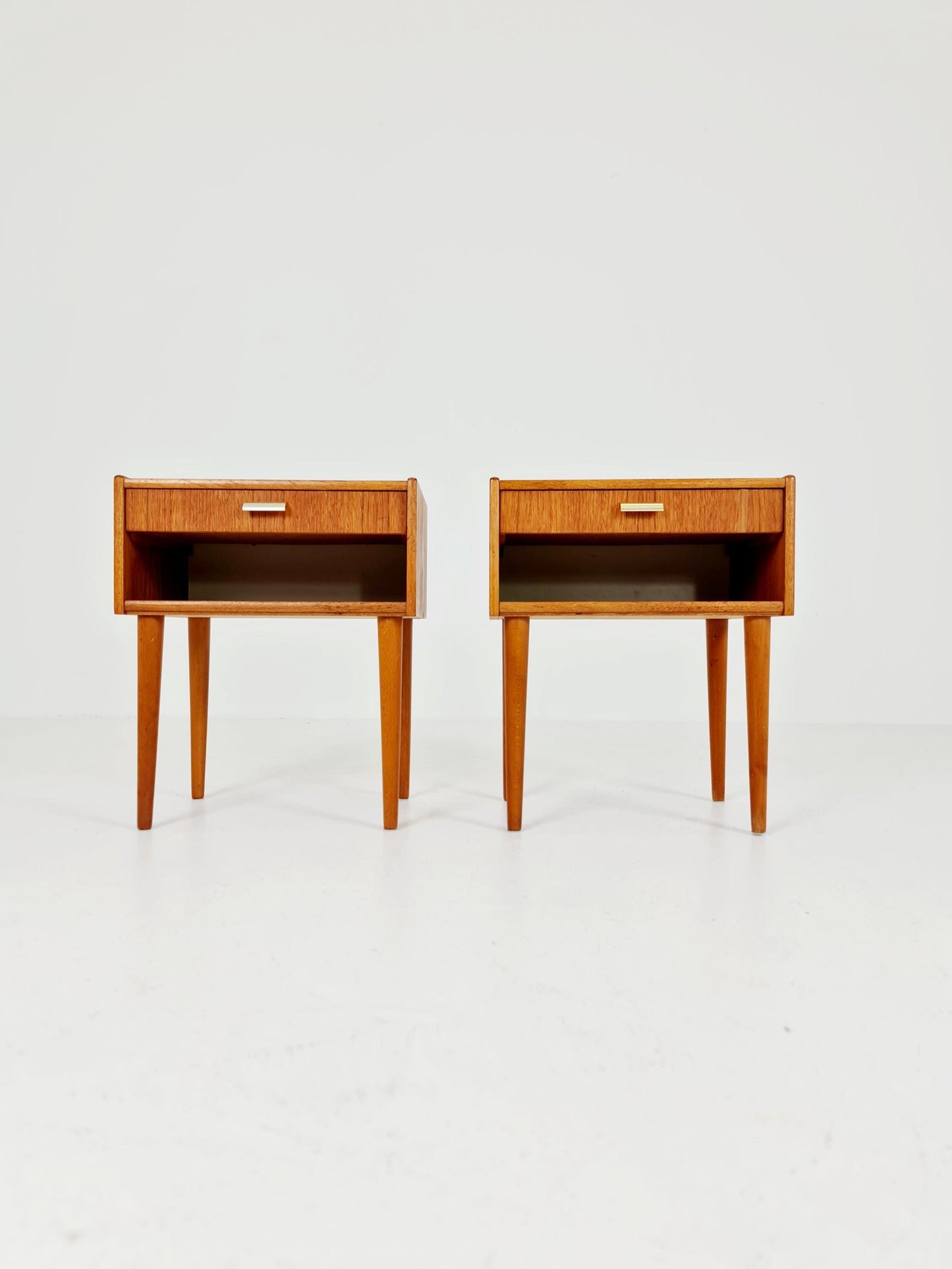 Mid century Danish teak side tables/ Bedside tables/ Nightstands, Denmark, 1960s, set of 2