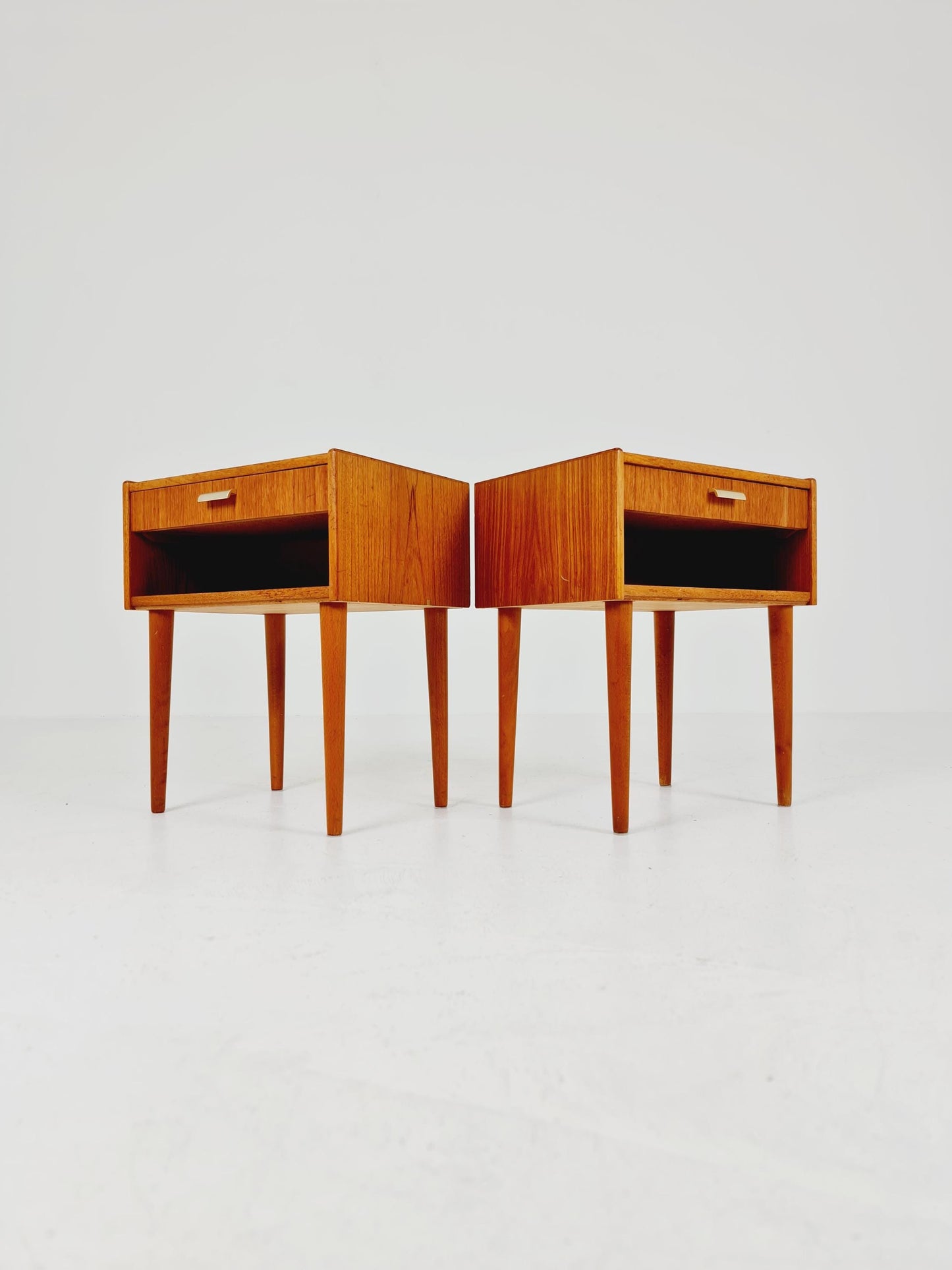 Mid century Danish teak side tables/ Bedside tables/ Nightstands, Denmark, 1960s, set of 2