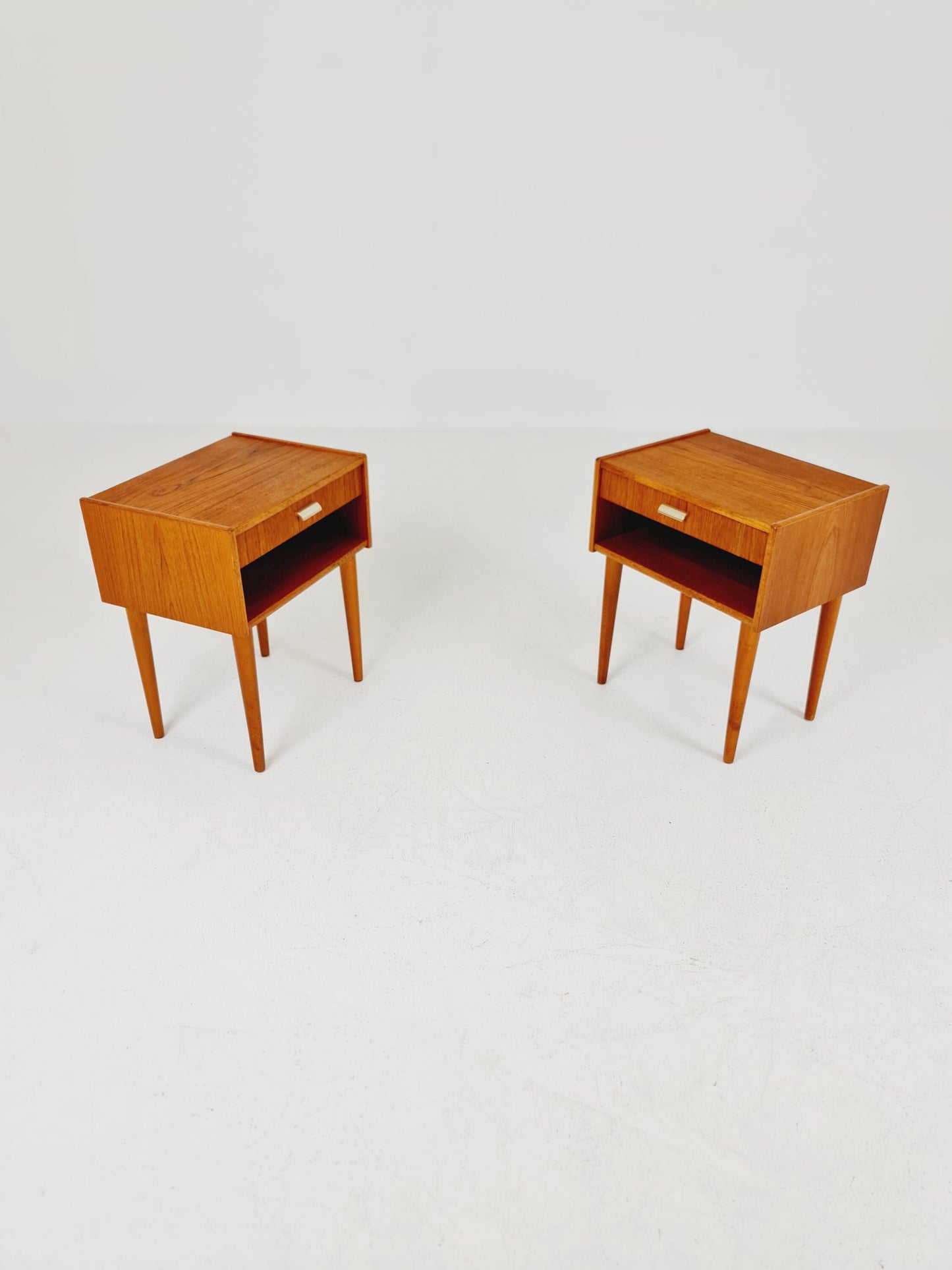 Mid century Danish teak side tables/ Bedside tables/ Nightstands, Denmark, 1960s, set of 2