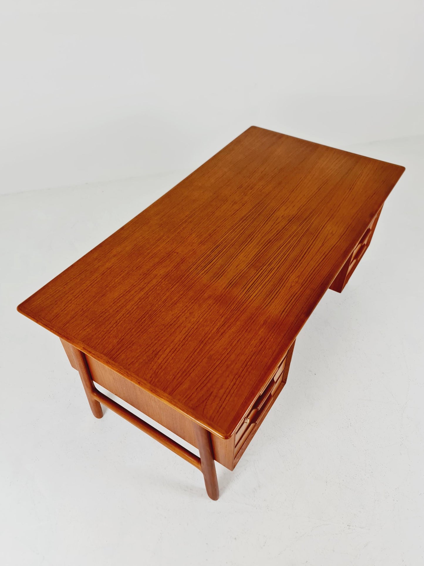 Danish teak desk, Executive Desk by Omann jun, Model No 75, 1960s