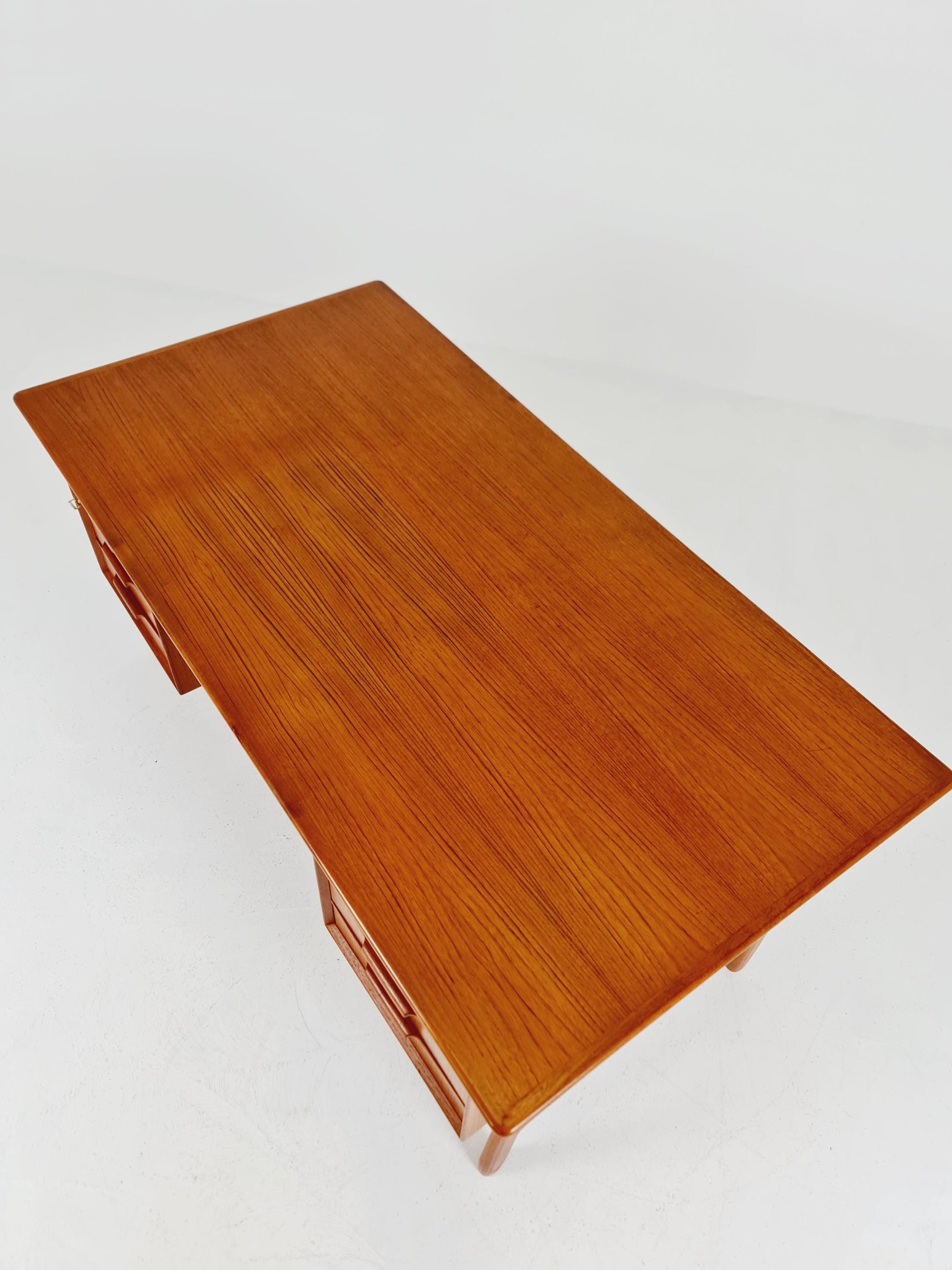 Danish teak desk, Executive Desk by Omann jun, Model No 75, 1960s