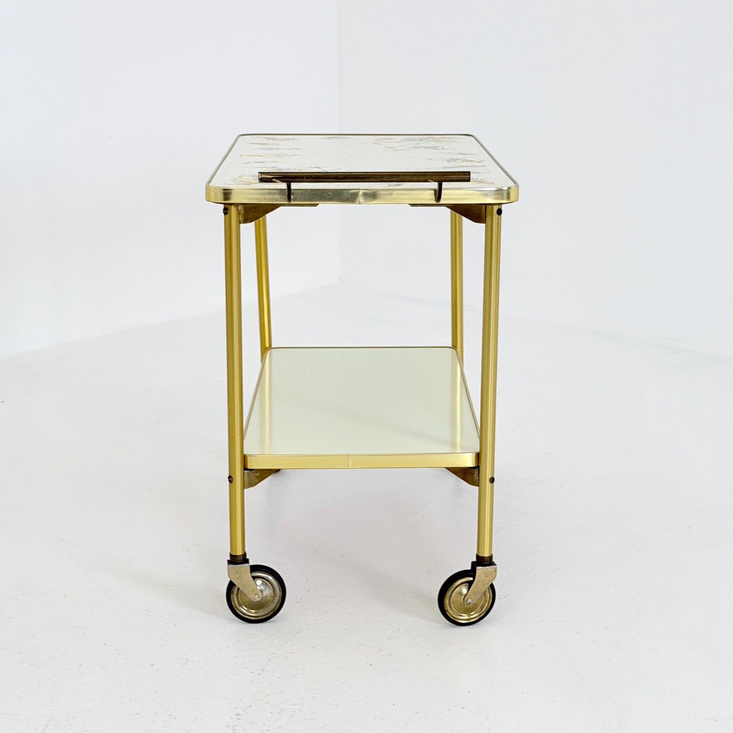 Mid Century Barss Opal Möbel Ceramic Bar Trolley 1960s
