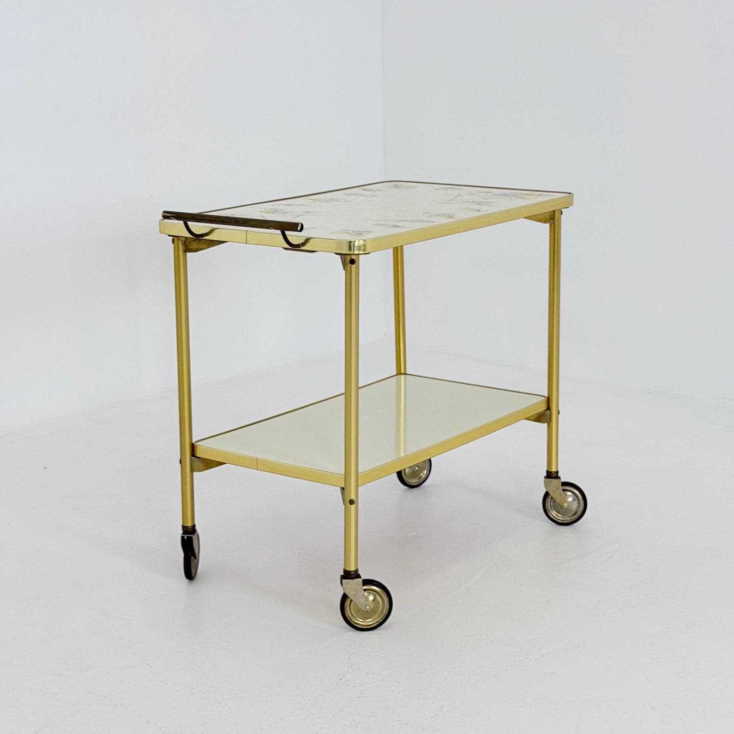 Mid Century Barss Opal Möbel Ceramic Bar Trolley 1960s