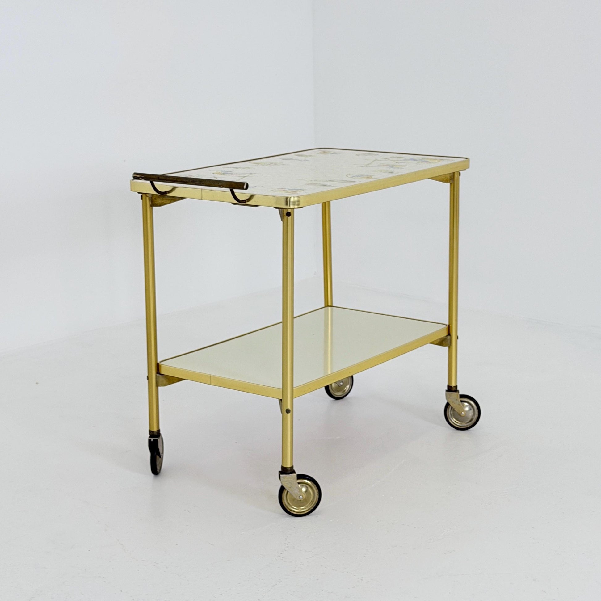 Mid Century Barss Opal Möbel Ceramic Bar Trolley 1960s