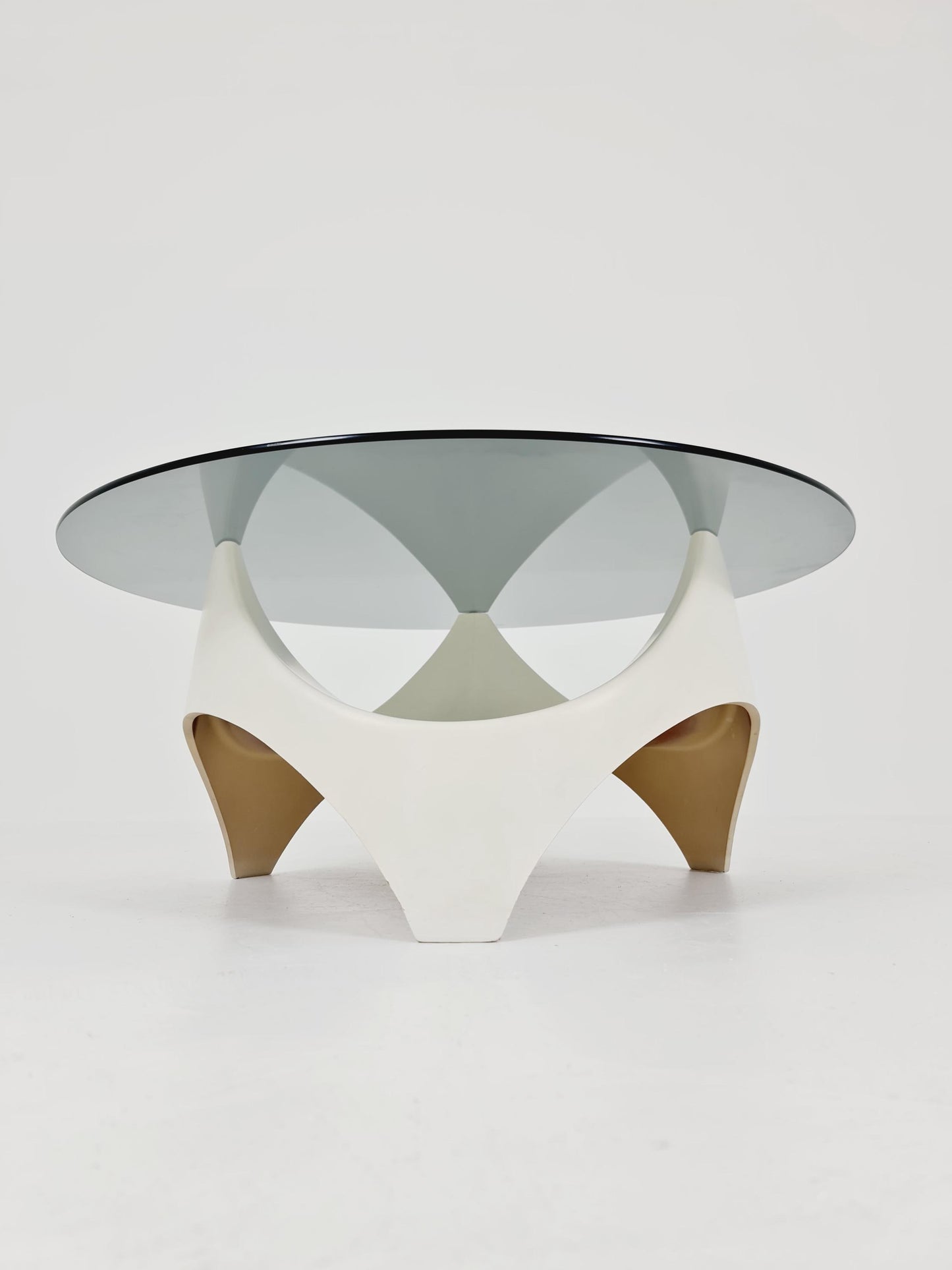 vintage Space Age Smoked Glass coffe table by Opal Germany ,1970s