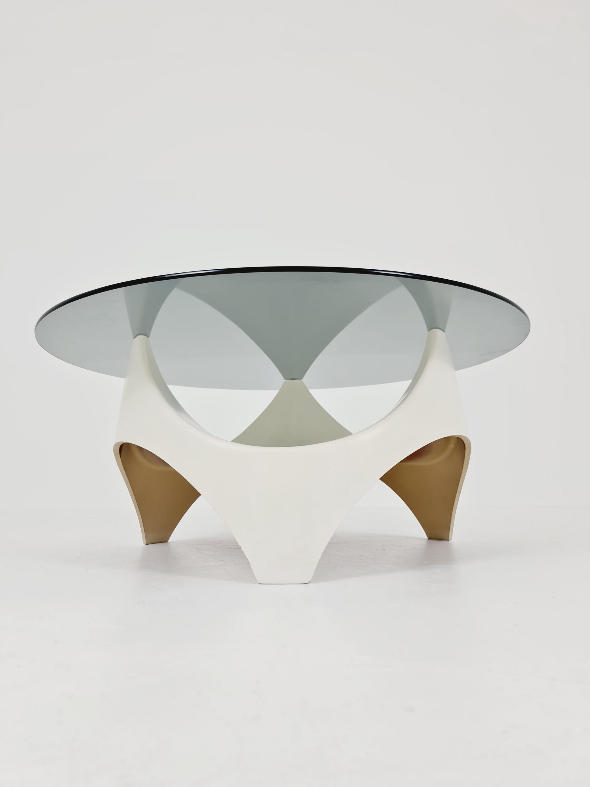 vintage Space Age Smoked Glass coffe table by Opal Germany ,1970s