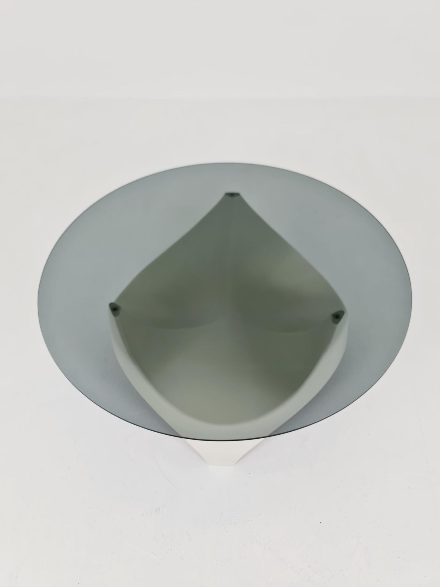 vintage Space Age Smoked Glass coffe table by Opal Germany ,1970s