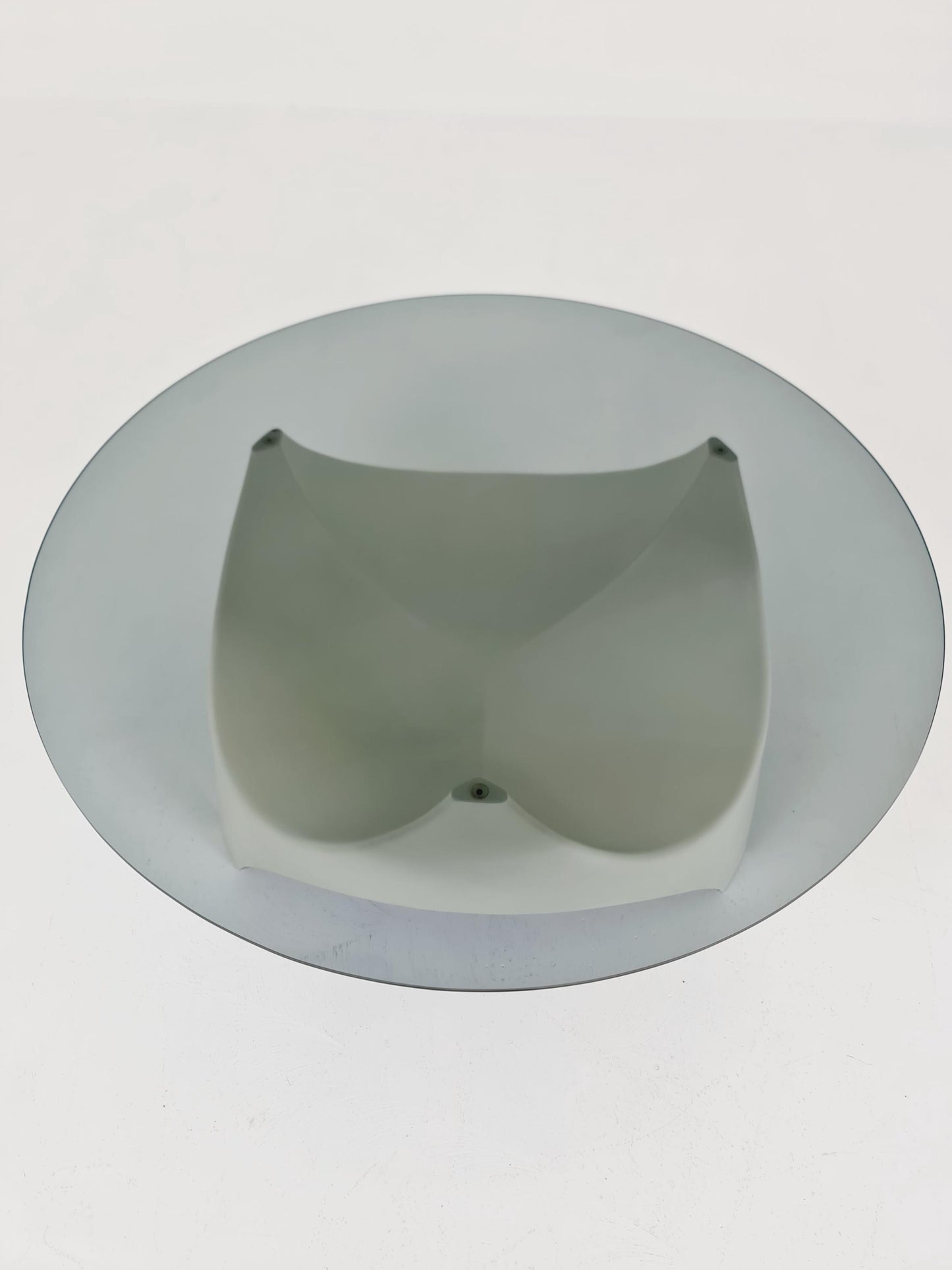 vintage Space Age Smoked Glass coffe table by Opal Germany ,1970s