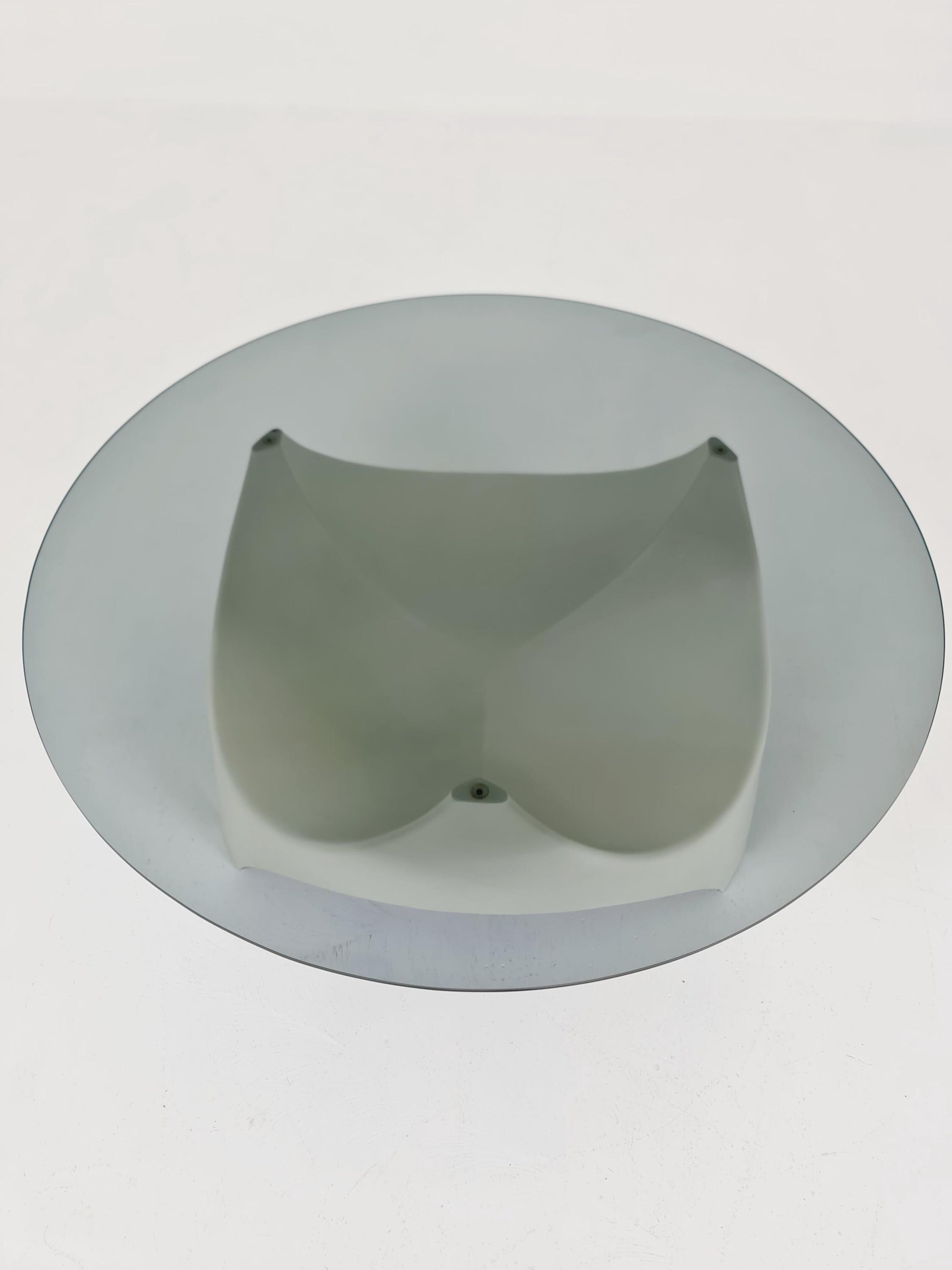vintage Space Age Smoked Glass coffe table by Opal Germany ,1970s