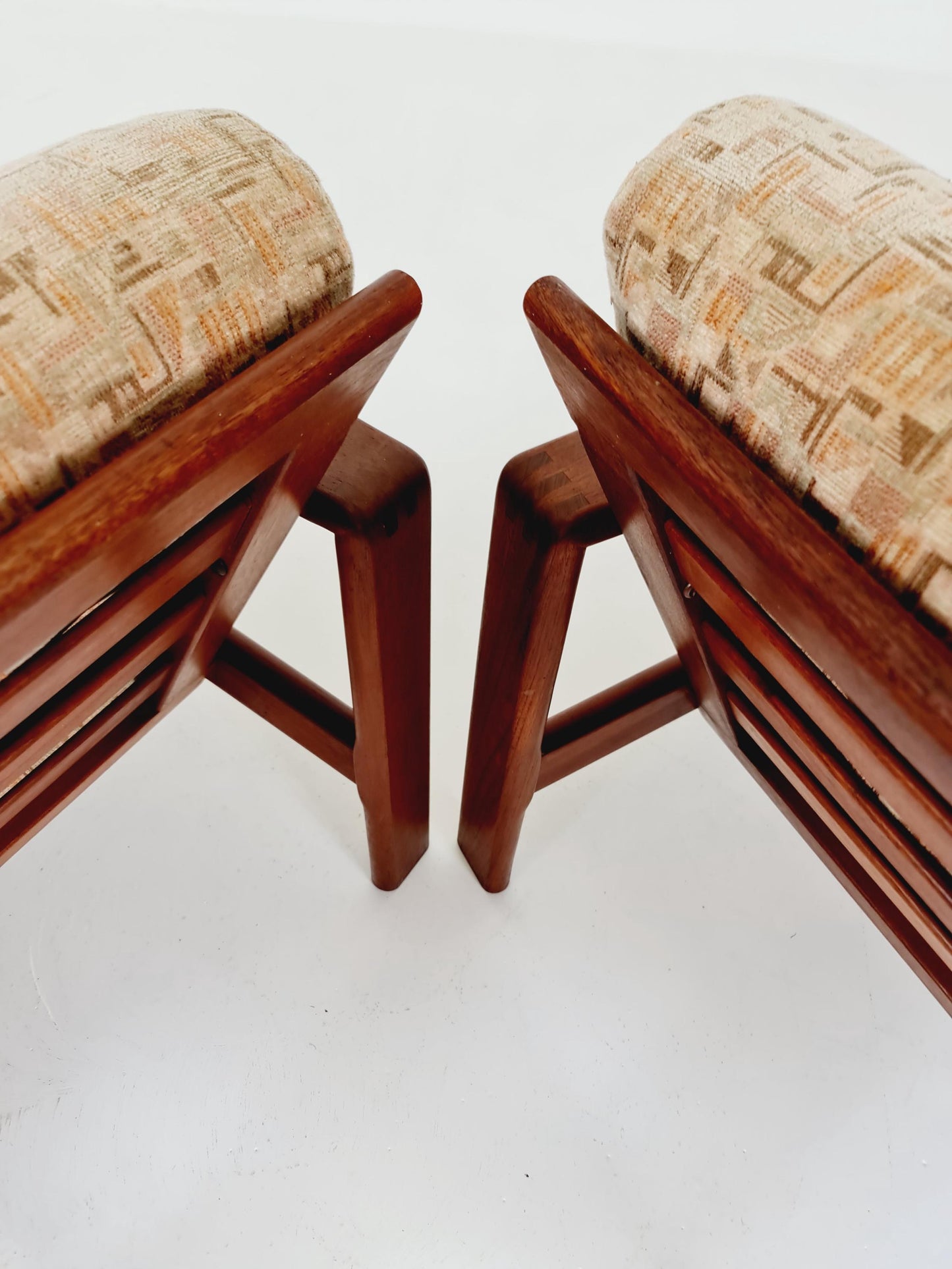 Mid century teak easy lounge chairs , Set of 2, 1960s