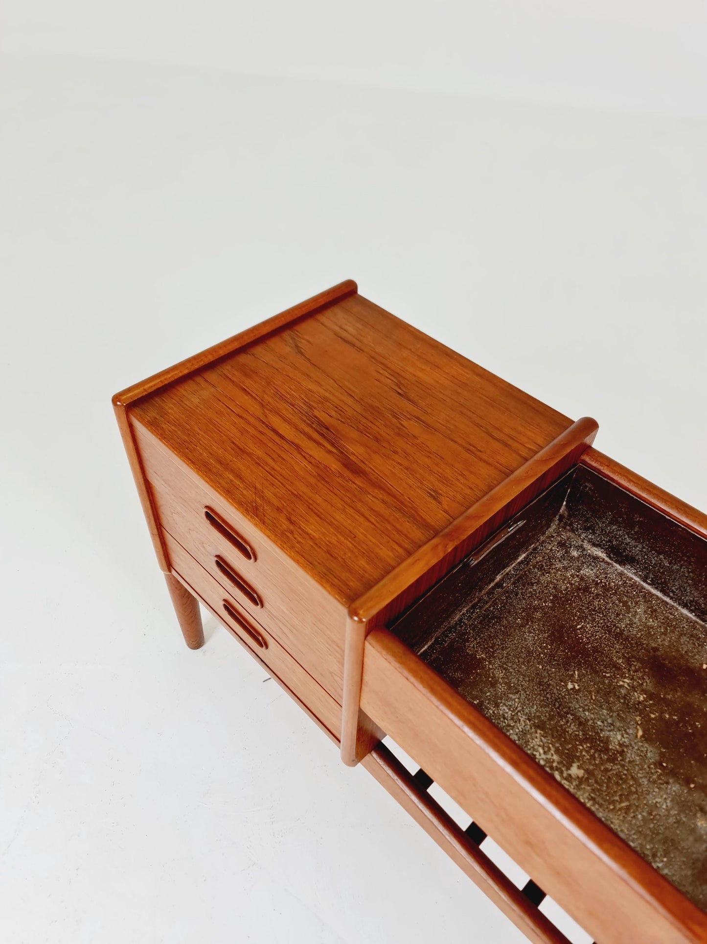 Danish teak plant table/ hallway table Arne wahl Iversen, 1960s