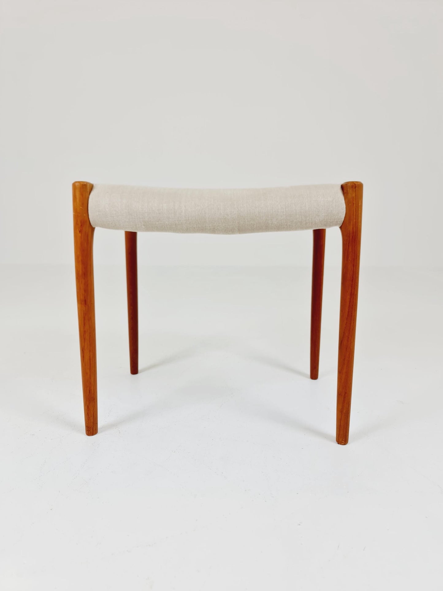 Vintage Danish teak stool ottoman by Niels Otto Møller , 1960s